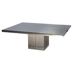 Mesa baja de acero inoxidable Brueton, 1970