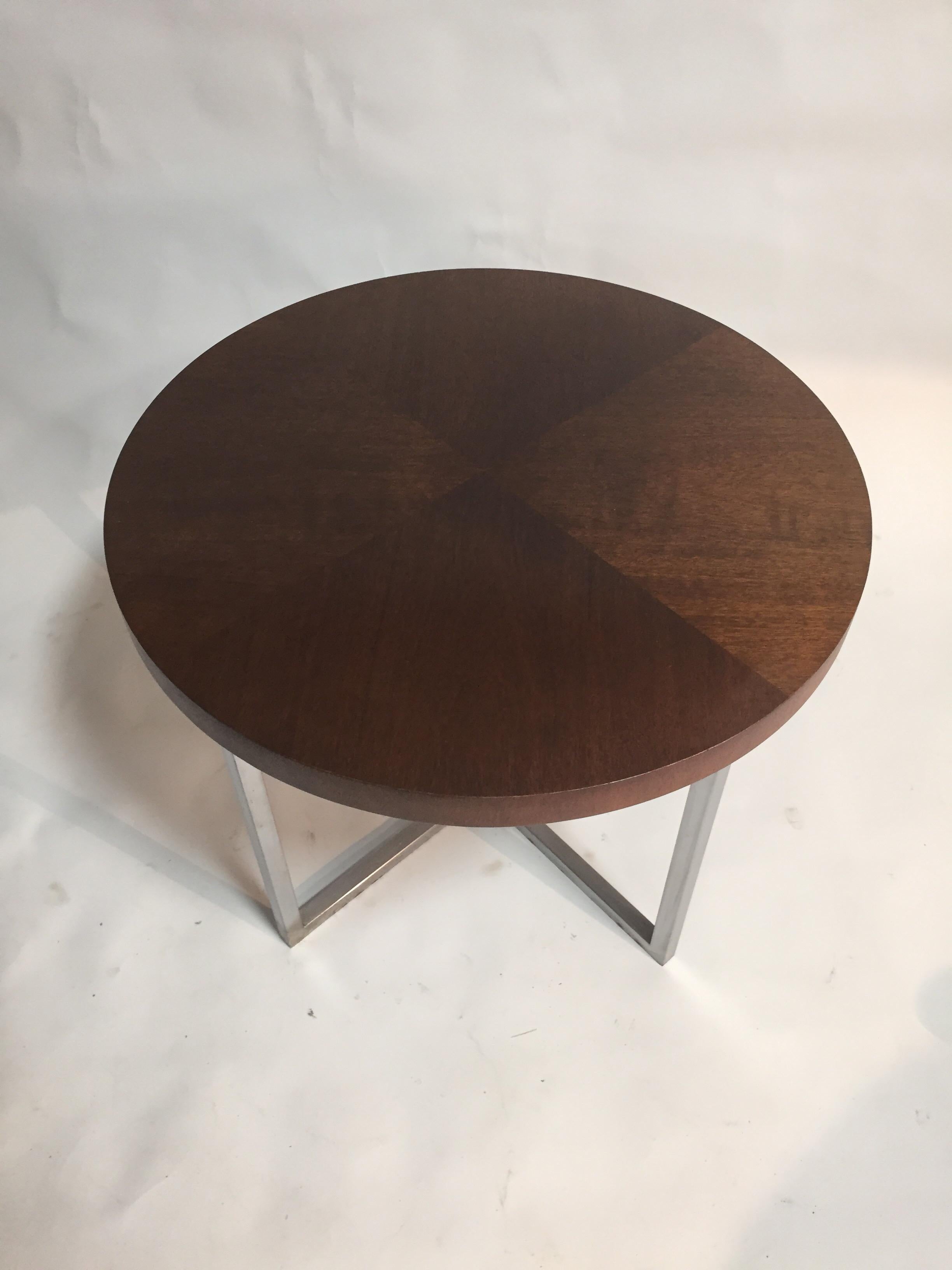 American Brueton Wood and Metal End Table
