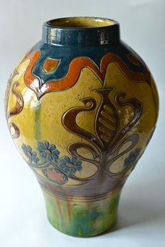 Bruges Arts and Crafts Pair of Vases