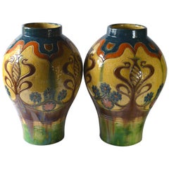 Bruges Arts and Crafts Pair of Vases