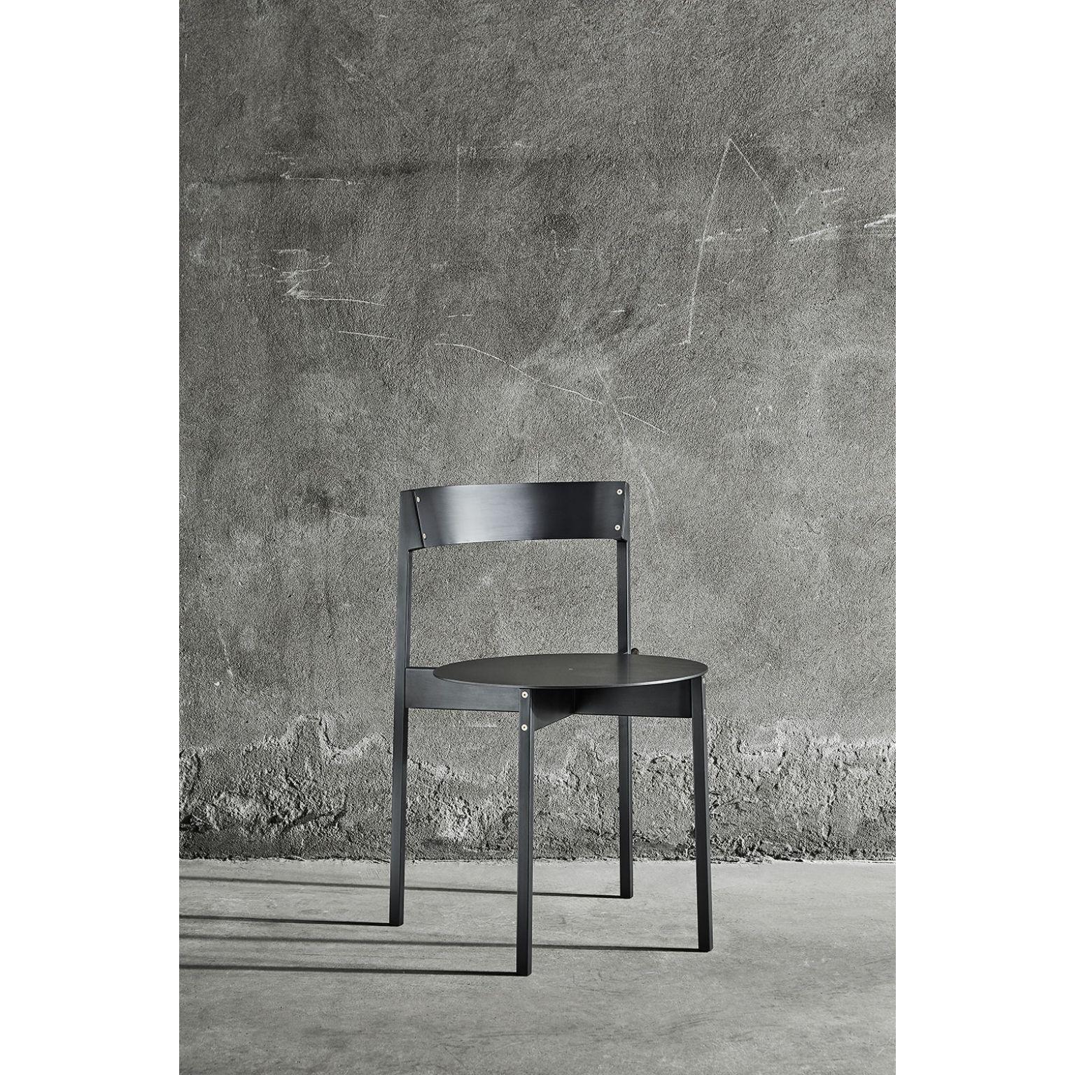 Brugola black chair by Mingardo
Dimensions: D48x W53 x H75 cm 
Materials: Varnished iron frame with brass hex screws

Also Available in different finishes.

Last November, we had the opportunity to design for Mingardo, and we immediately