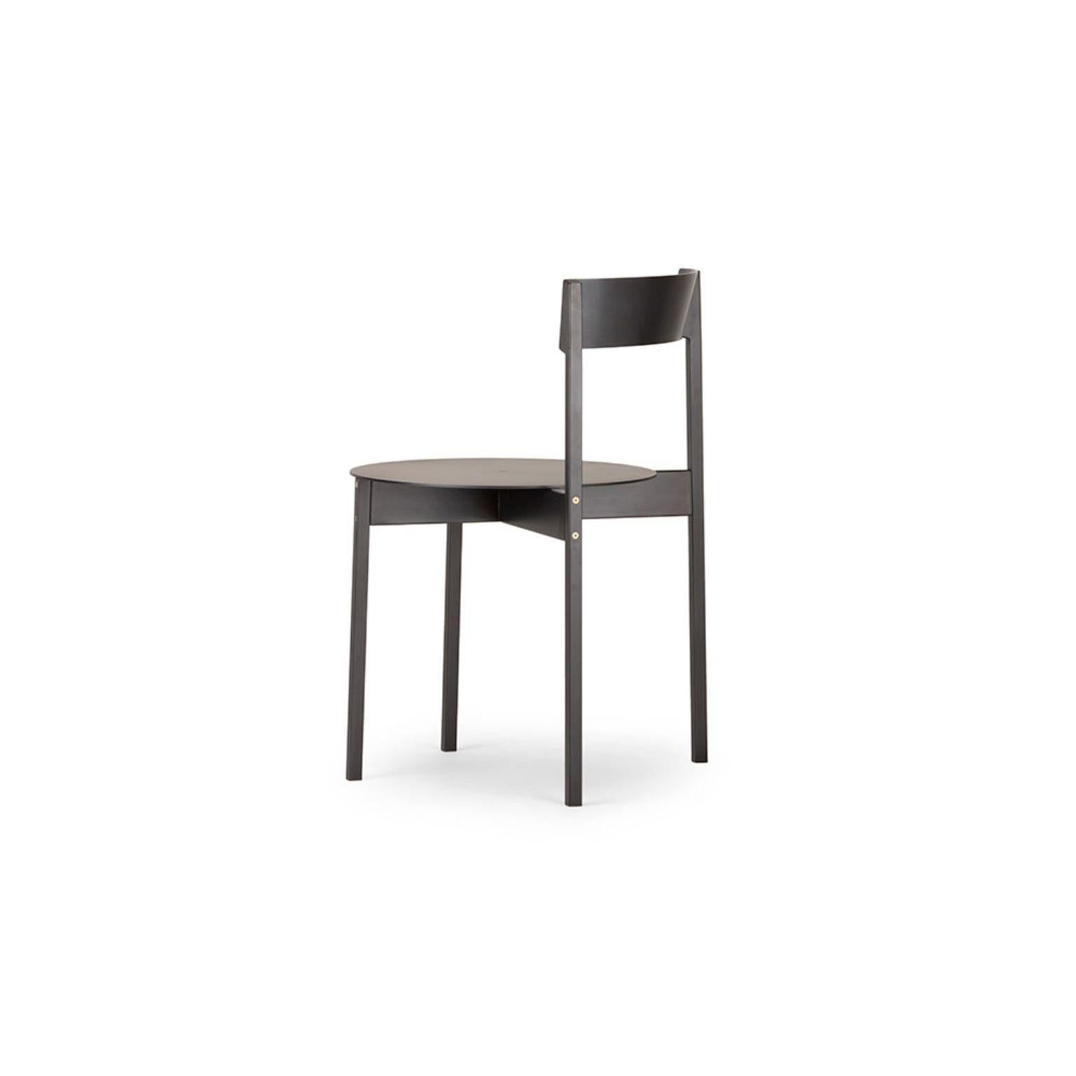 Contemporary Brugola Black Chair by Mingardo For Sale