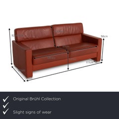 Brühl Collection Separe Leather Sofa Terracotta Three-Seater Function