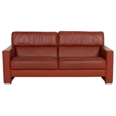 Brühl Collection Separe Leather Sofa Terracotta Three-Seater Function