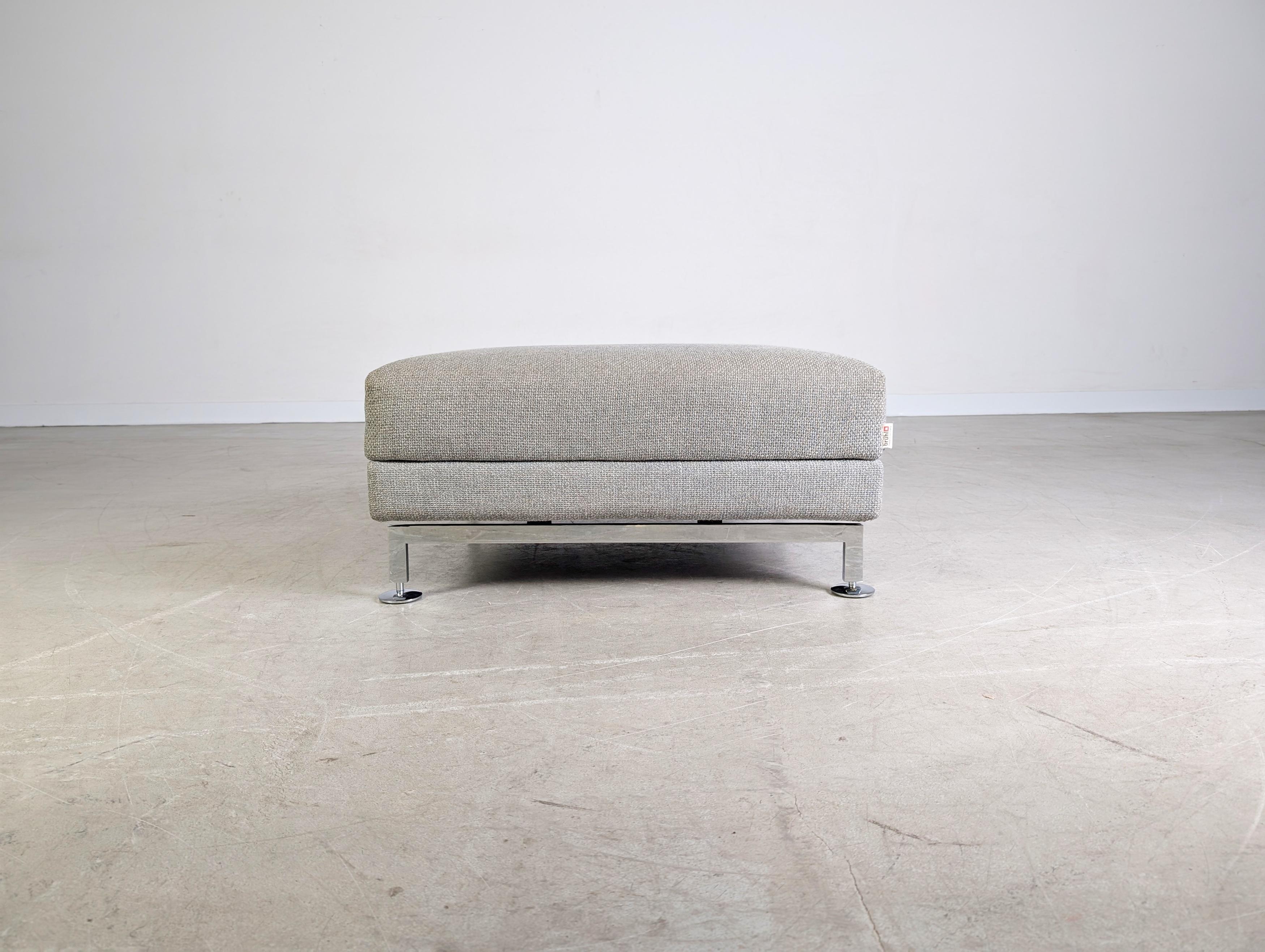 Postmoderne Brühl Moule large Hocker Ottoman Fußablage Fußhocker grau en vente