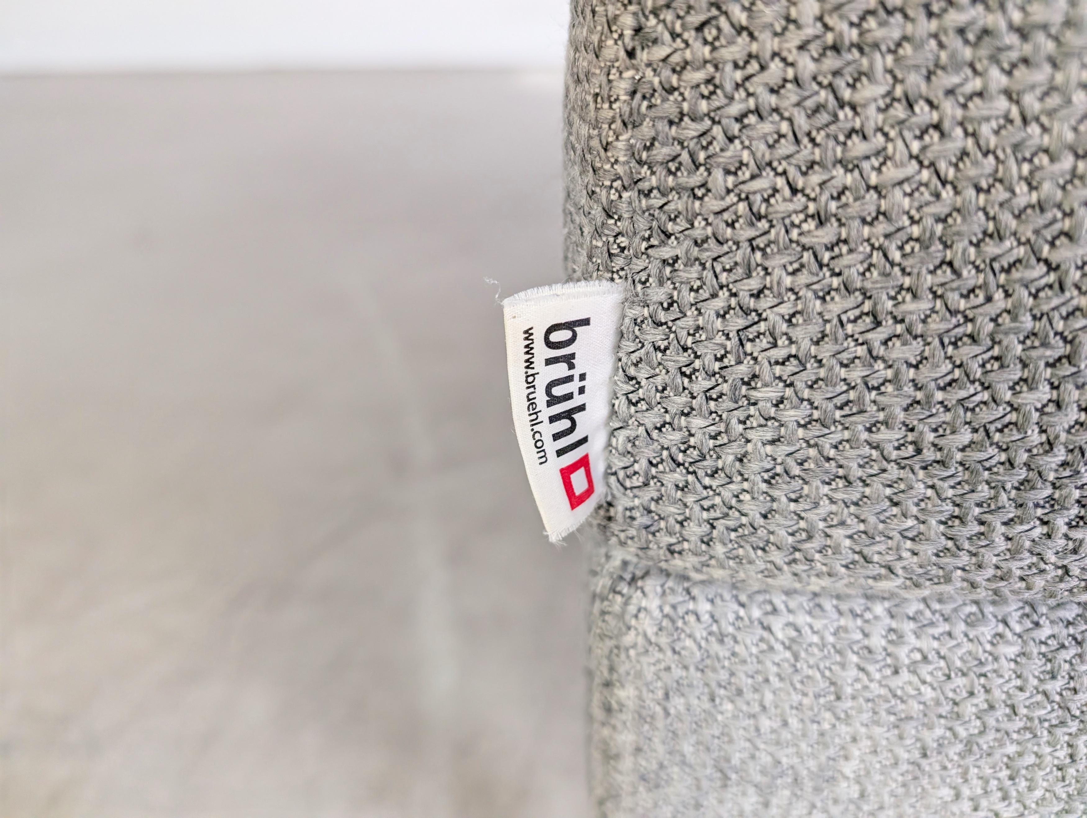 Brühl Moule large Hocker Ottoman Fußablage Fußhocker grau en vente 1