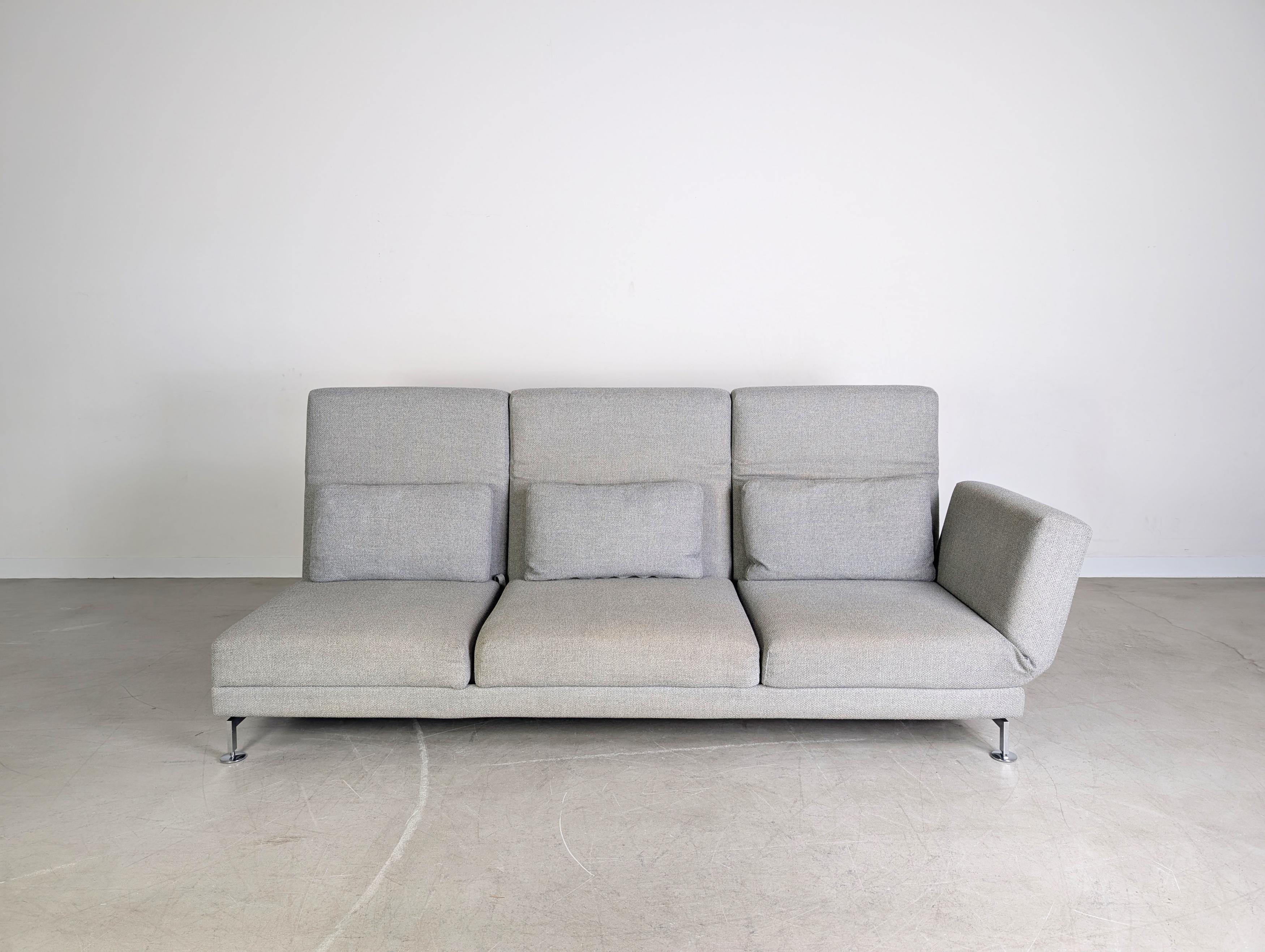Wir bieten ein wunderschönes Dreisitzer Anstellsofa/ Chaiselongue von Brühl des Modelltyps 