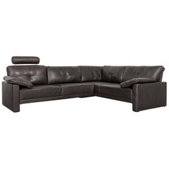 Brühl & Sippold Alba Designer Corner-Sofa Brown Leather Couch