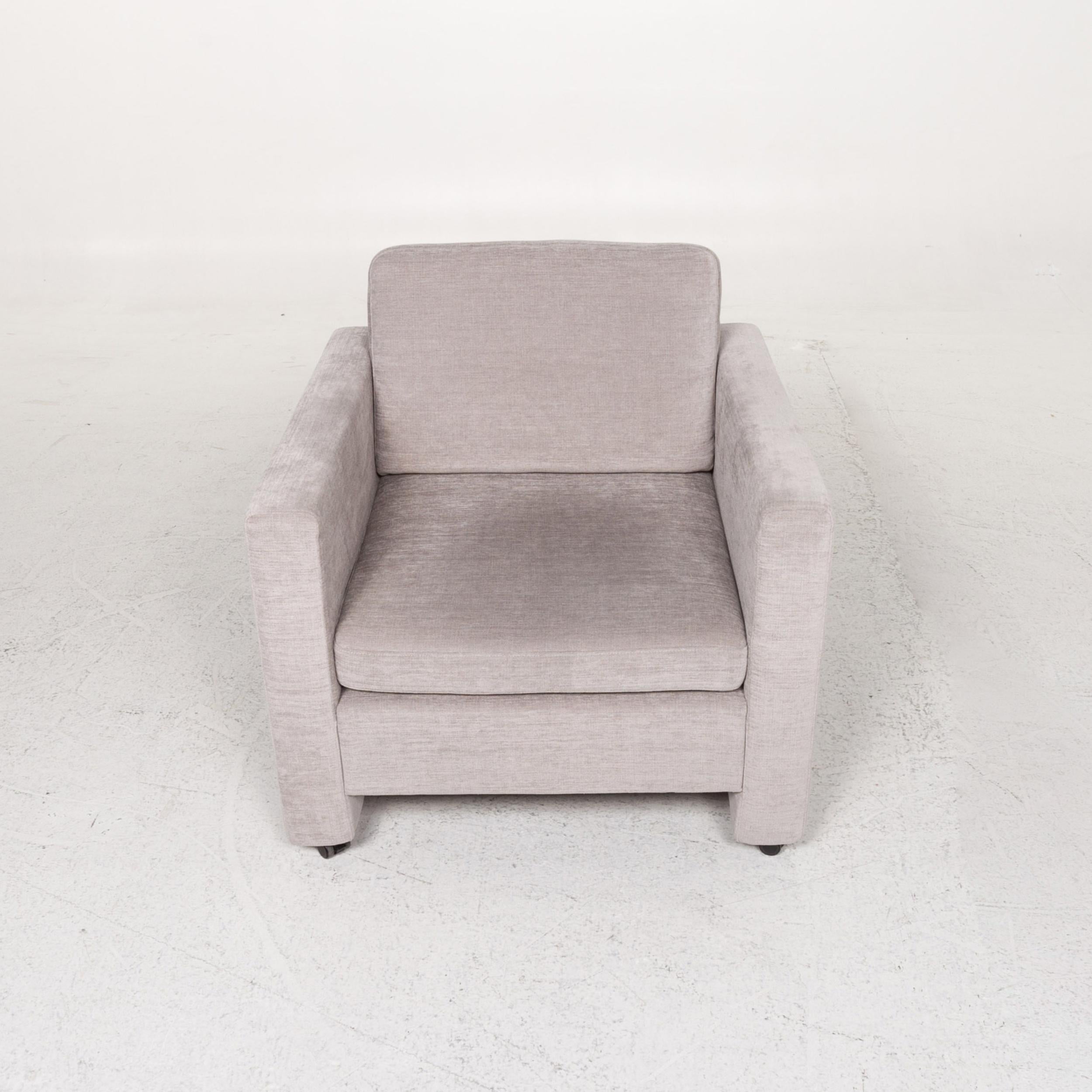 Brühl & Sippold Alba Fabric Armchair Gray For Sale 3