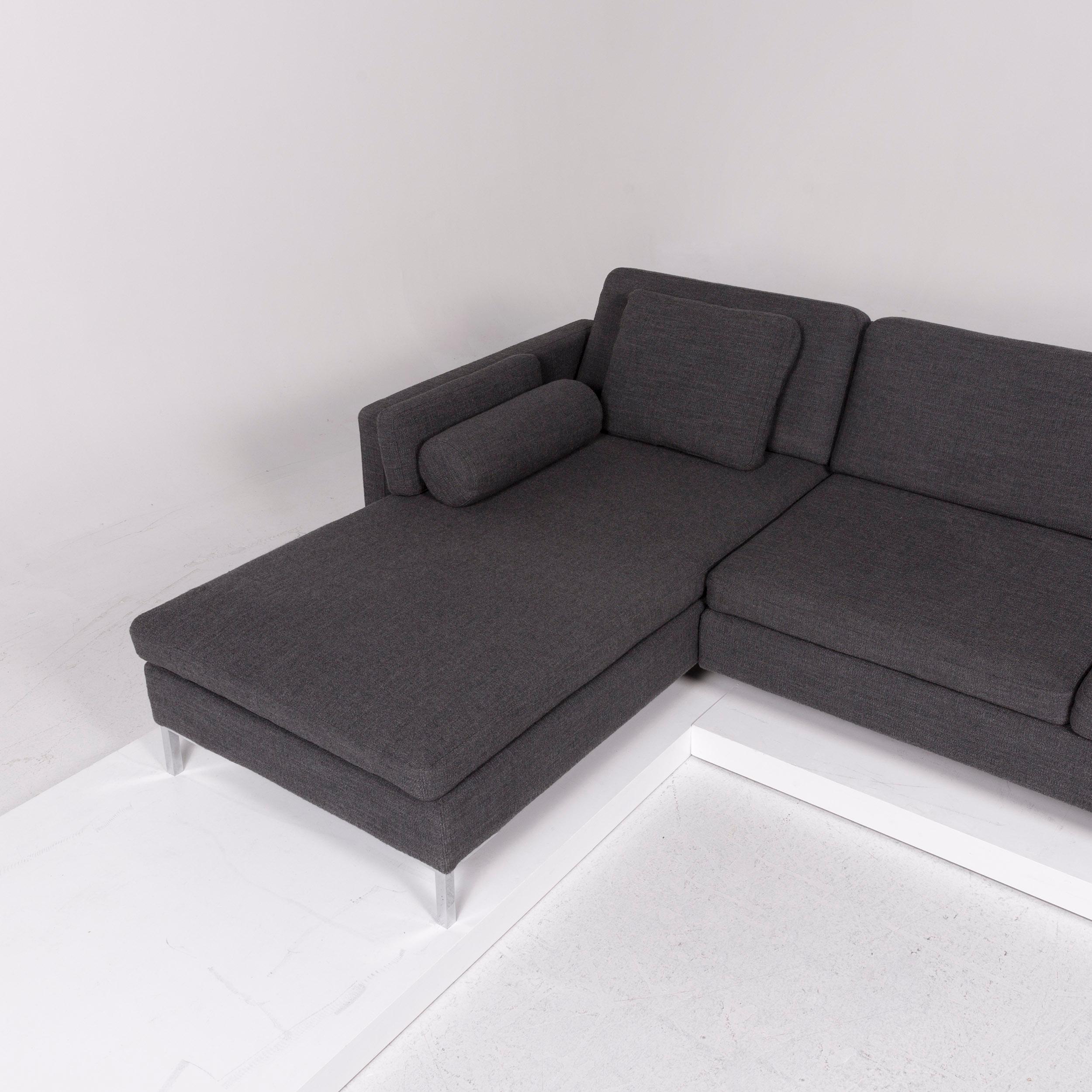 Brühl & Sippold Alba Fabric Corner Sofa Gray Function Sofa Couch 4