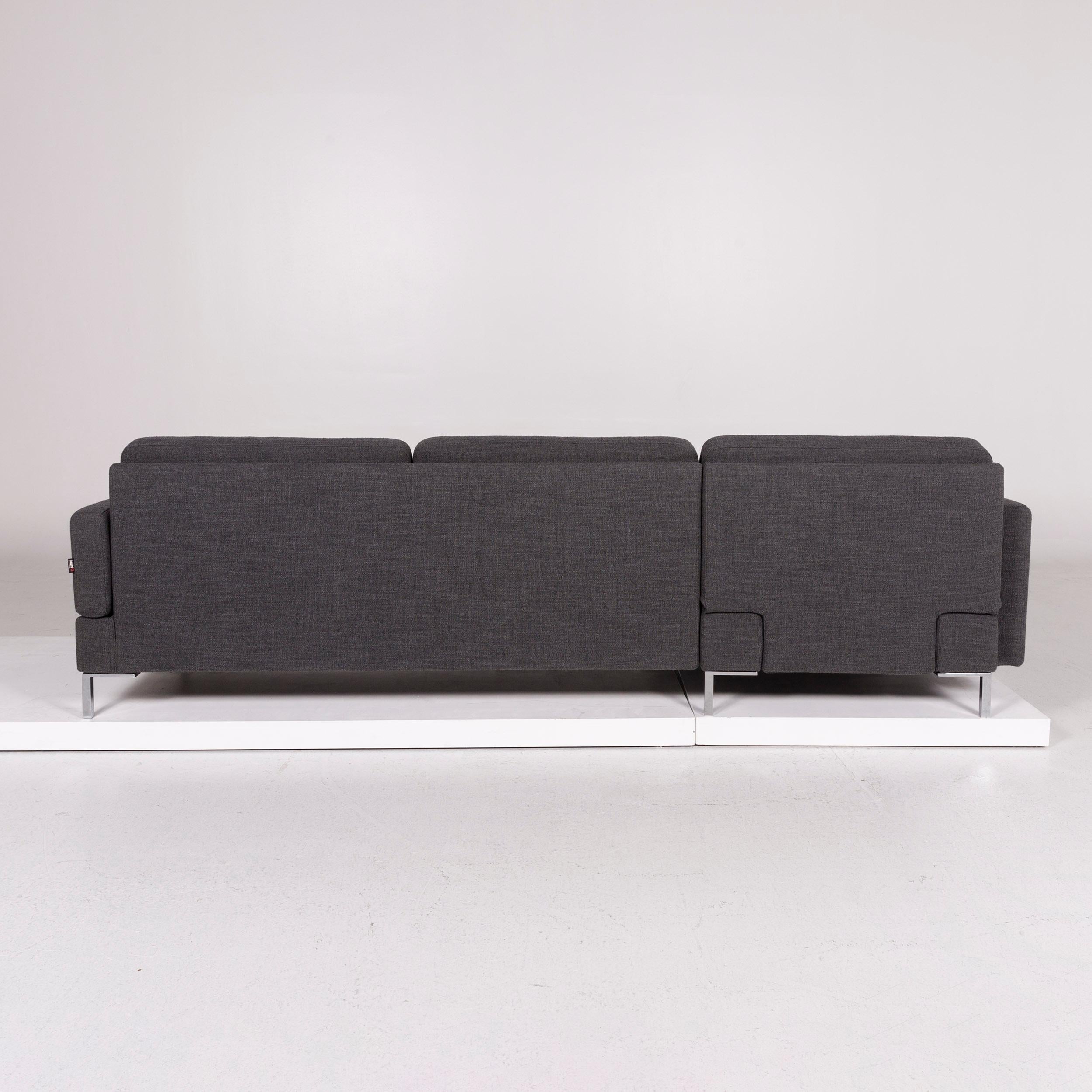 Brühl & Sippold Alba Fabric Corner Sofa Gray Function Sofa Couch 6