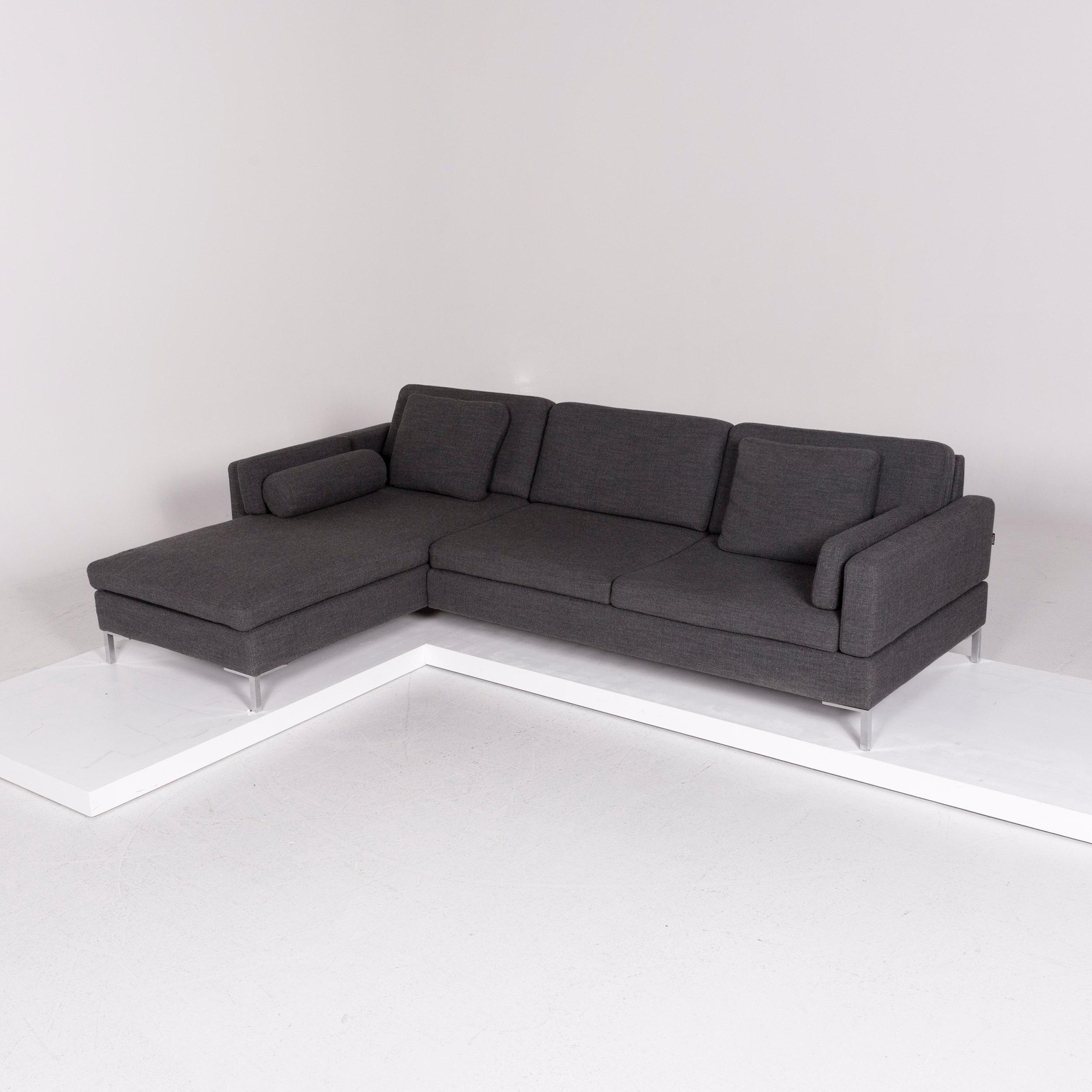 German Brühl & Sippold Alba Fabric Corner Sofa Gray Function Sofa Couch