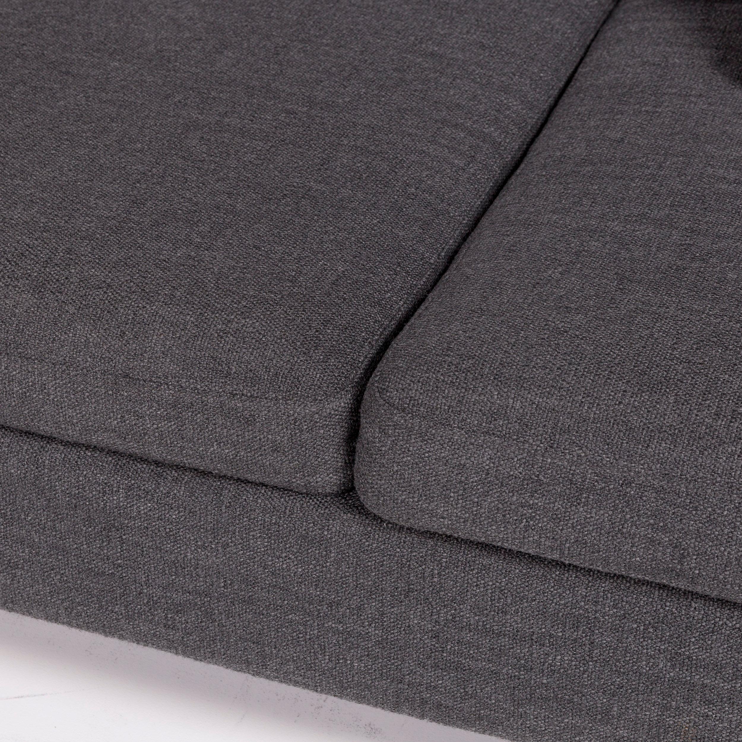 Contemporary Brühl & Sippold Alba Fabric Corner Sofa Gray Function Sofa Couch