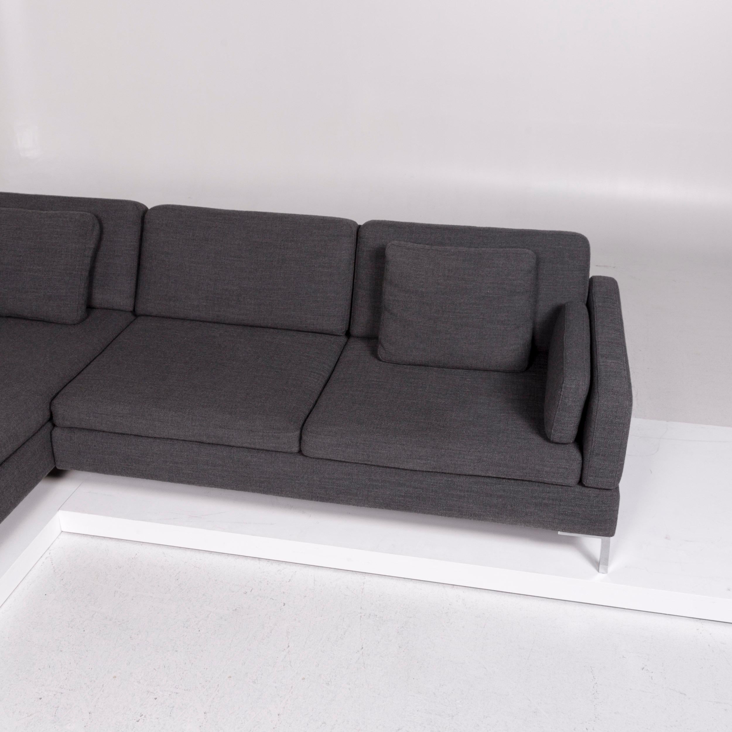 Brühl & Sippold Alba Fabric Corner Sofa Gray Function Sofa Couch 3