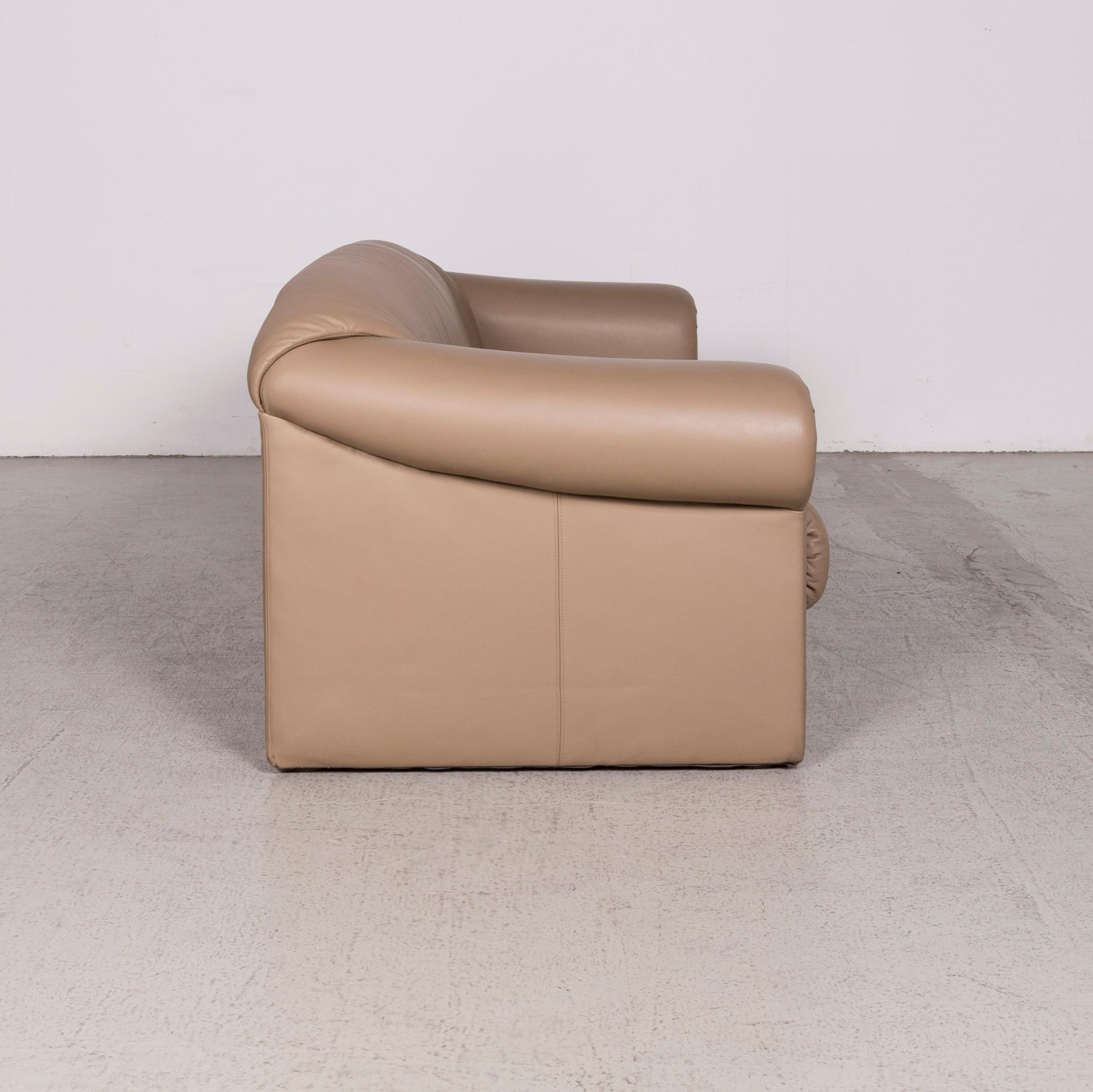 Brühl & Sippold Ampiezza Designer Ledersofa Cognac Dreisitzer Echtleder im Angebot 1
