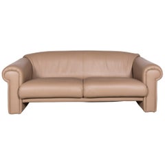 Brühl & Sippold Ampiezza Designer Ledersofa Cognac Dreisitzer Echtleder