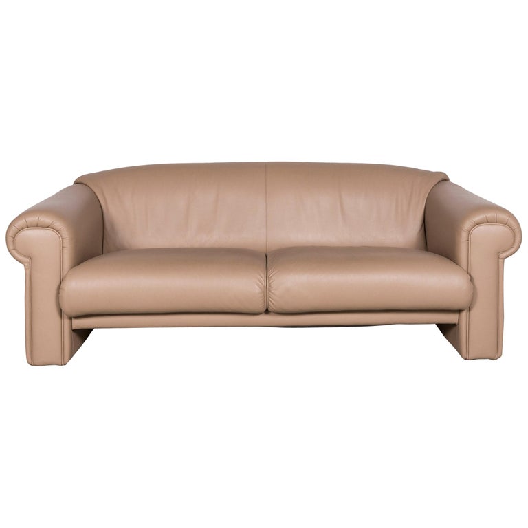 Brühl and Sippold Ampiezza Designer Leather Sofa Cognac Two-Seat Real  Leather For Sale at 1stDibs