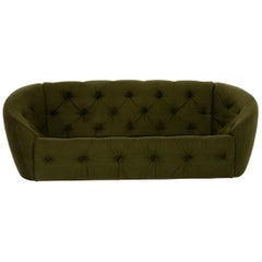 Brühl & Sippold Avec Plaisir Fabric Sofa Green Three-Seat Couch