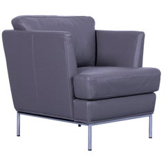 Brühl & Sippold Carousel Leather Armchair Grey