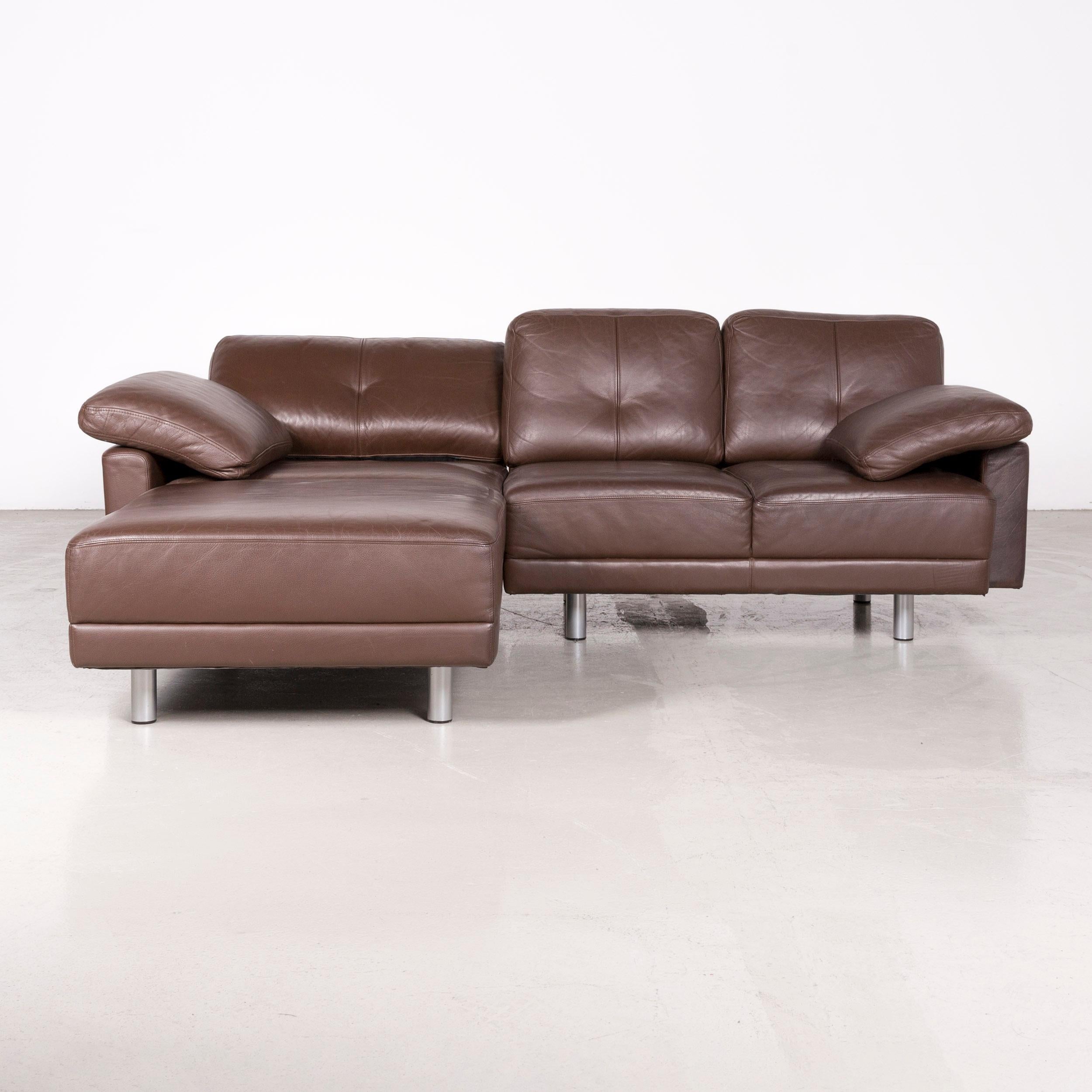brown leather corner sofa