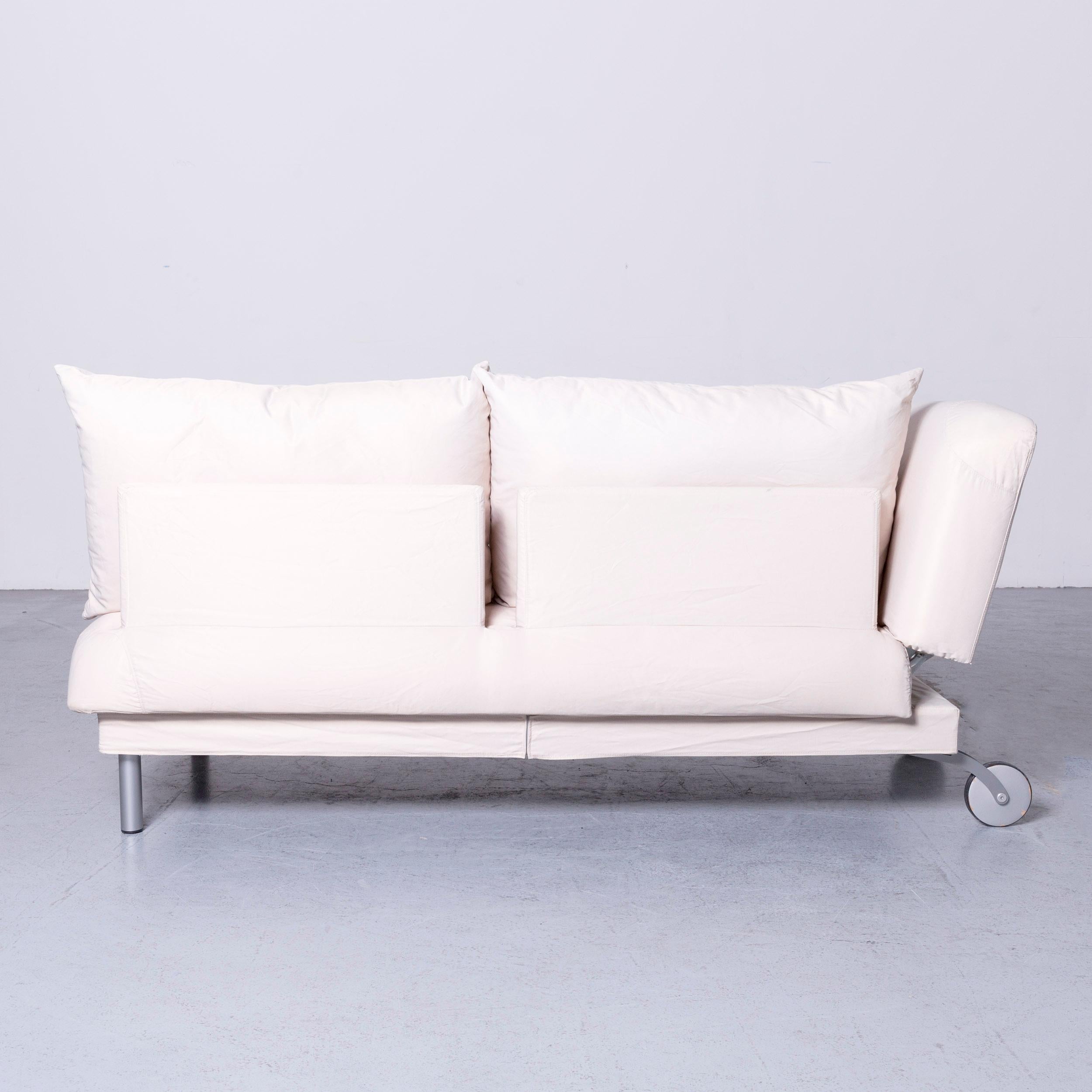 Brühl & Sippold Four-Two Designer Sofa White Fabric with Function 9