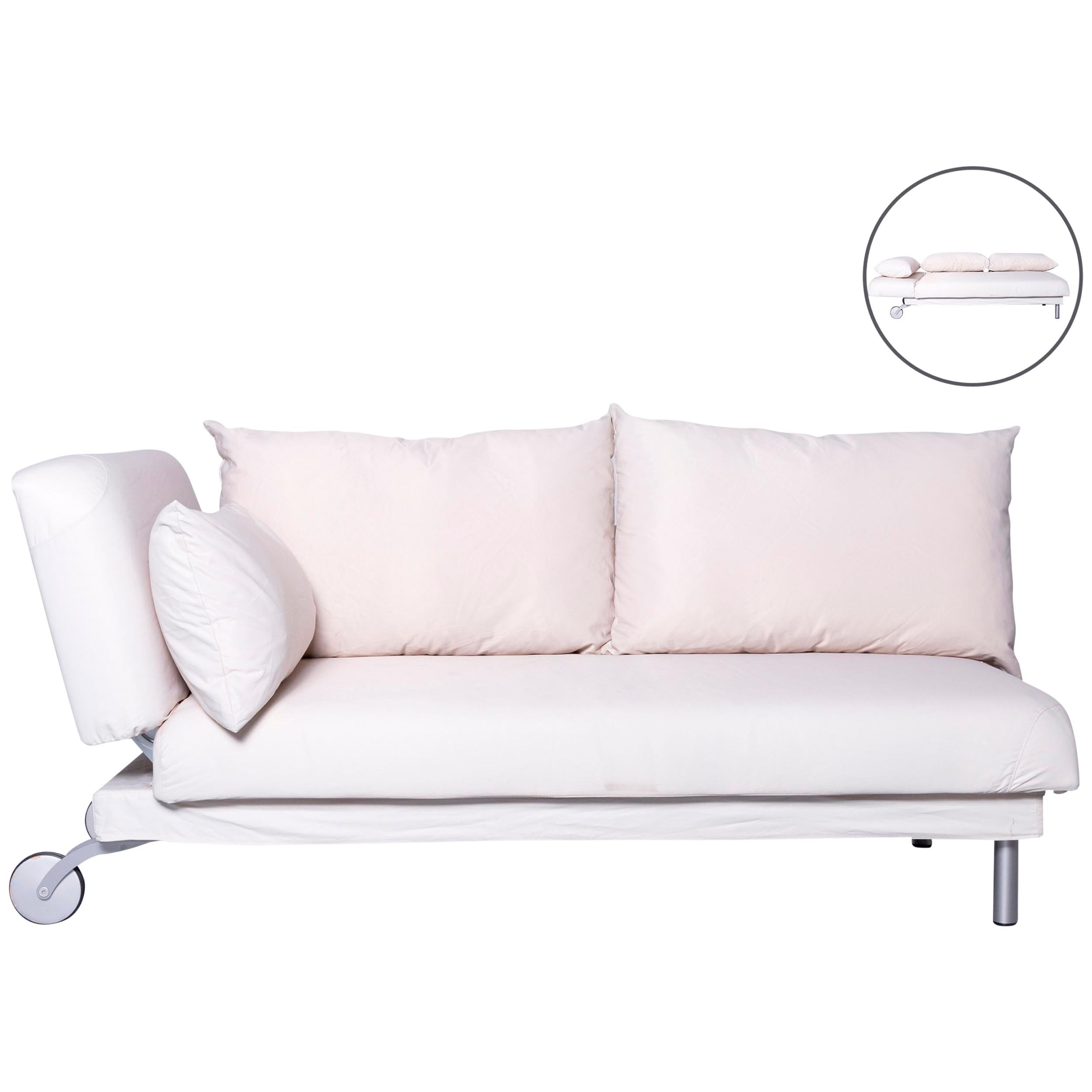 Brühl & Sippold Four-Two Designer Sofa White Fabric with Function