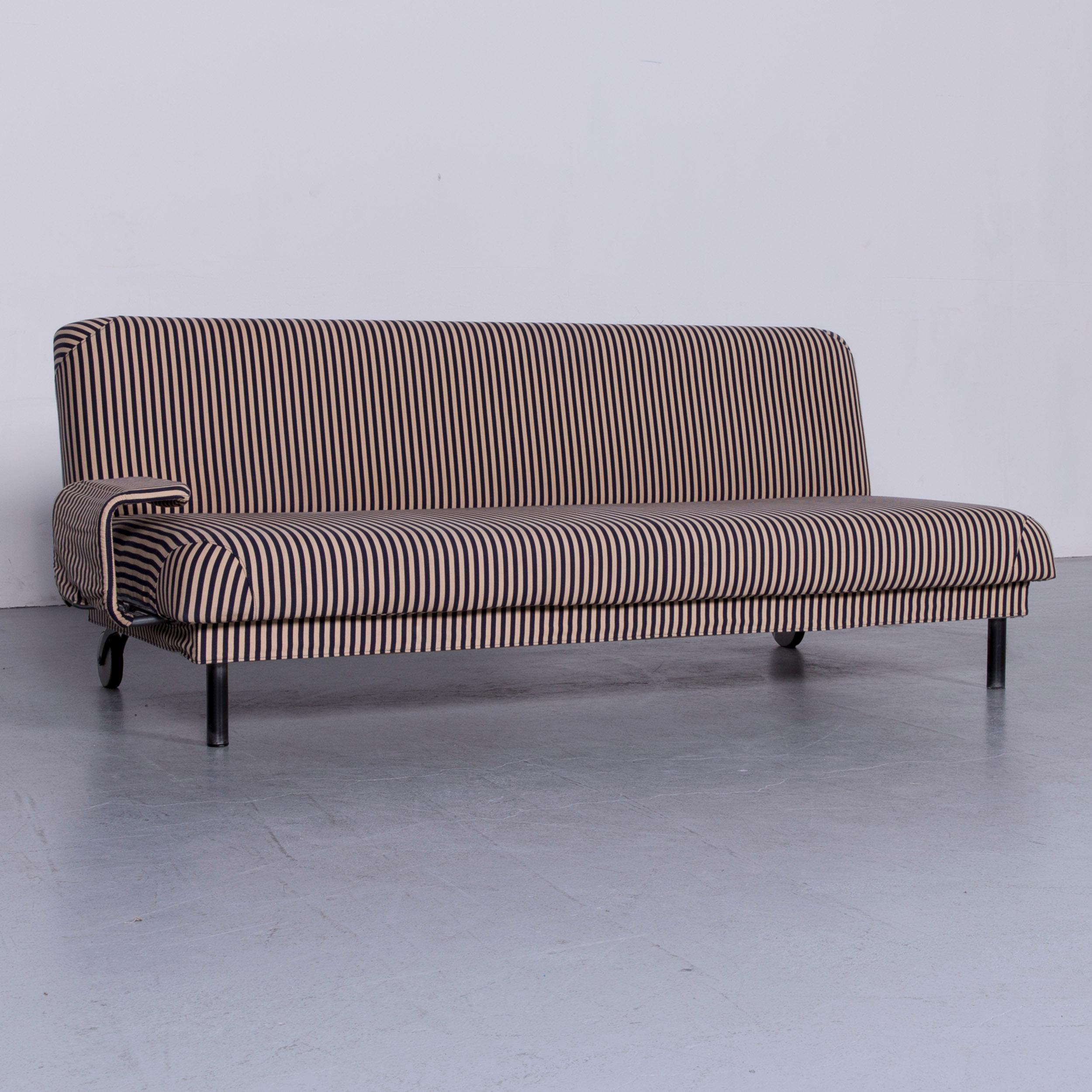 German Brühl & Sippold Four-Two Designer Three-Seat Sofa Grey Fabric with Function For Sale