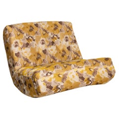 Brühl & Sippold Lucky Fabric Armchair Gold Yellow Brown Patterned