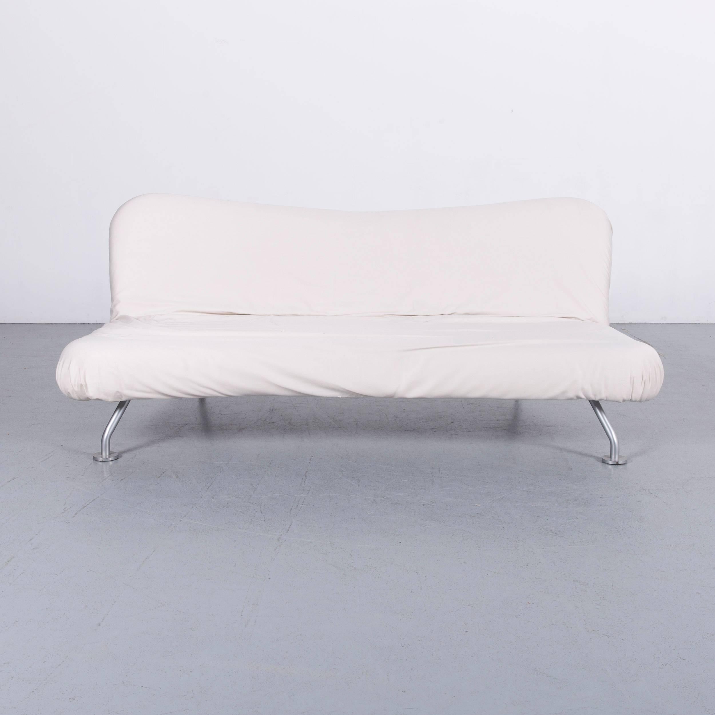 We bring to you an Brühl & Sippold more bed-sofa in white fabric couch.