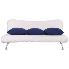 Brühl & Sippold More Bed-Sofa in White Fabric Couch
