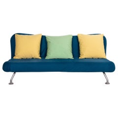 Used Brühl 
Sippold More Sofa Bed Blue Yellow Three-Seat Sofa Function Sleeping