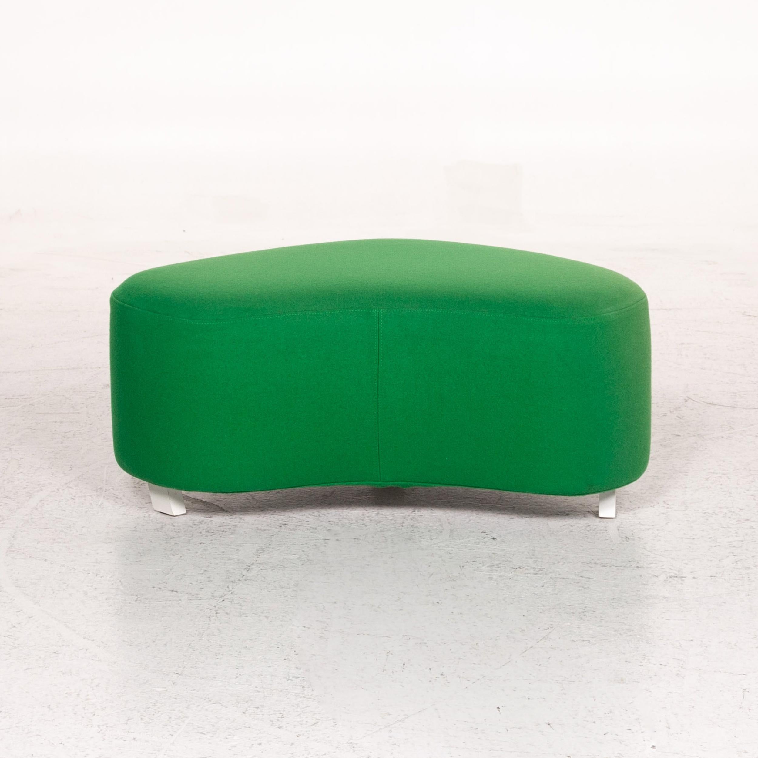 Fabric Brühl & Sippold Mosspink Stool Green Ottoman For Sale