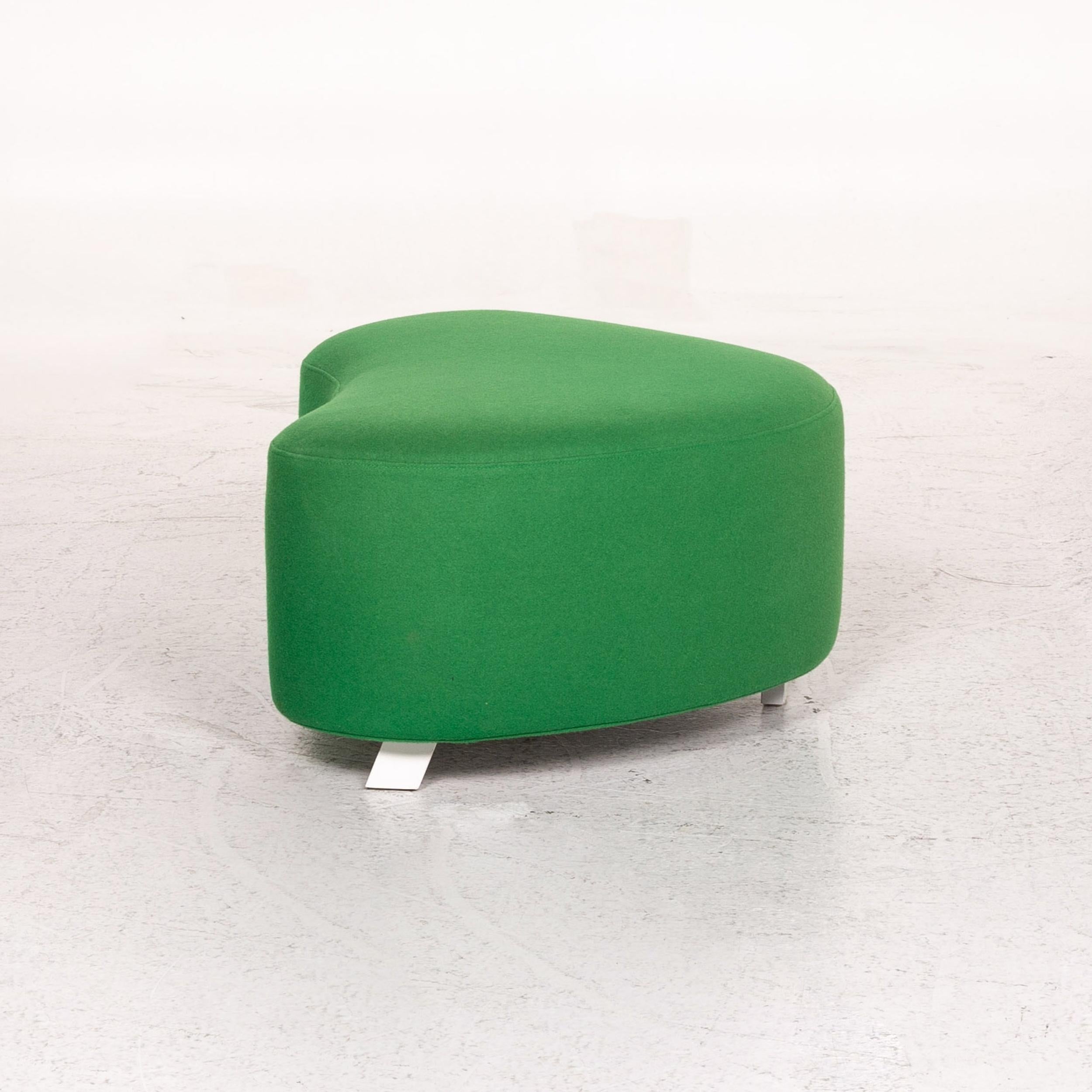 Brühl & Sippold Mosspink Stool Green Ottoman In Good Condition For Sale In Cologne, DE