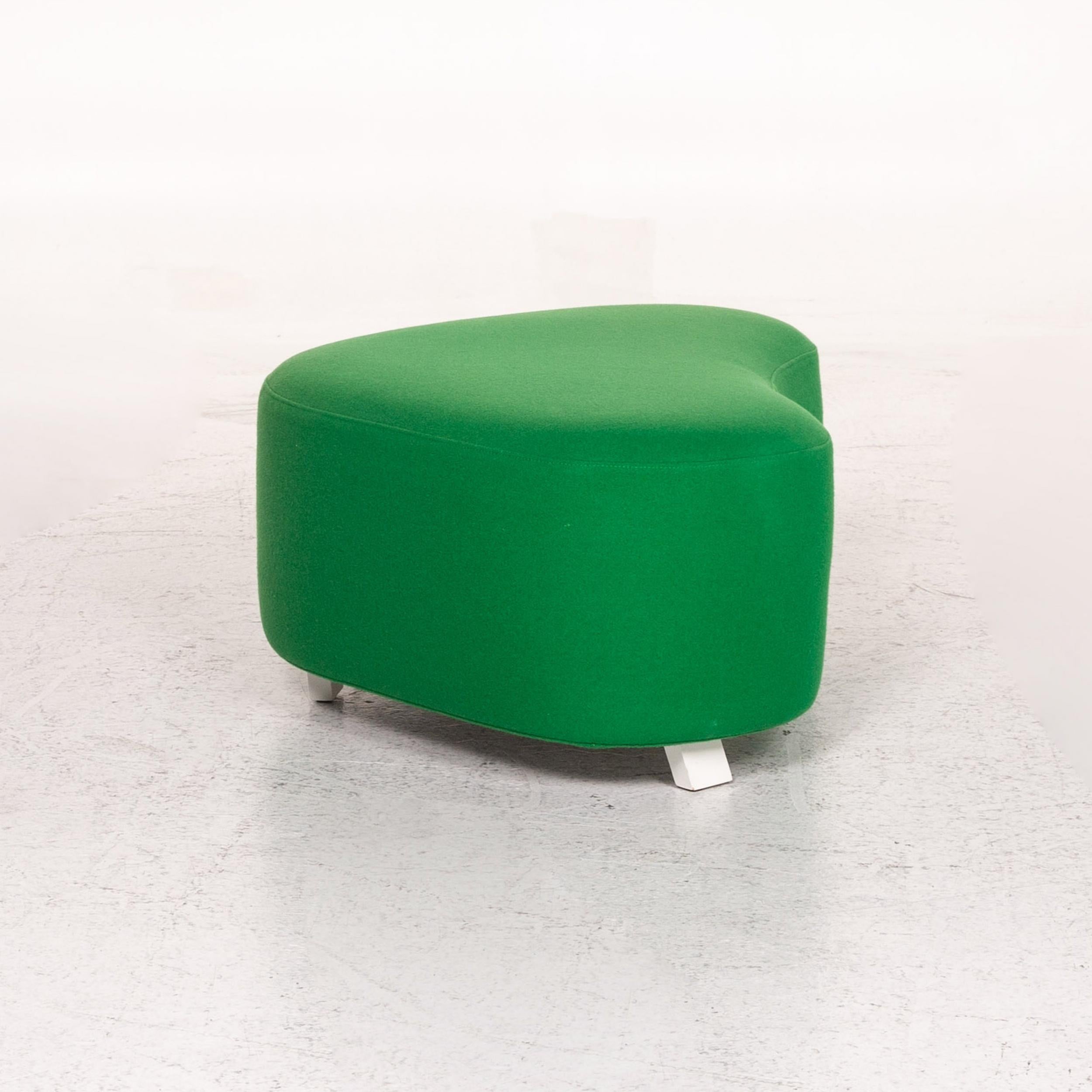 Contemporary Brühl & Sippold Mosspink Stool Green Ottoman For Sale