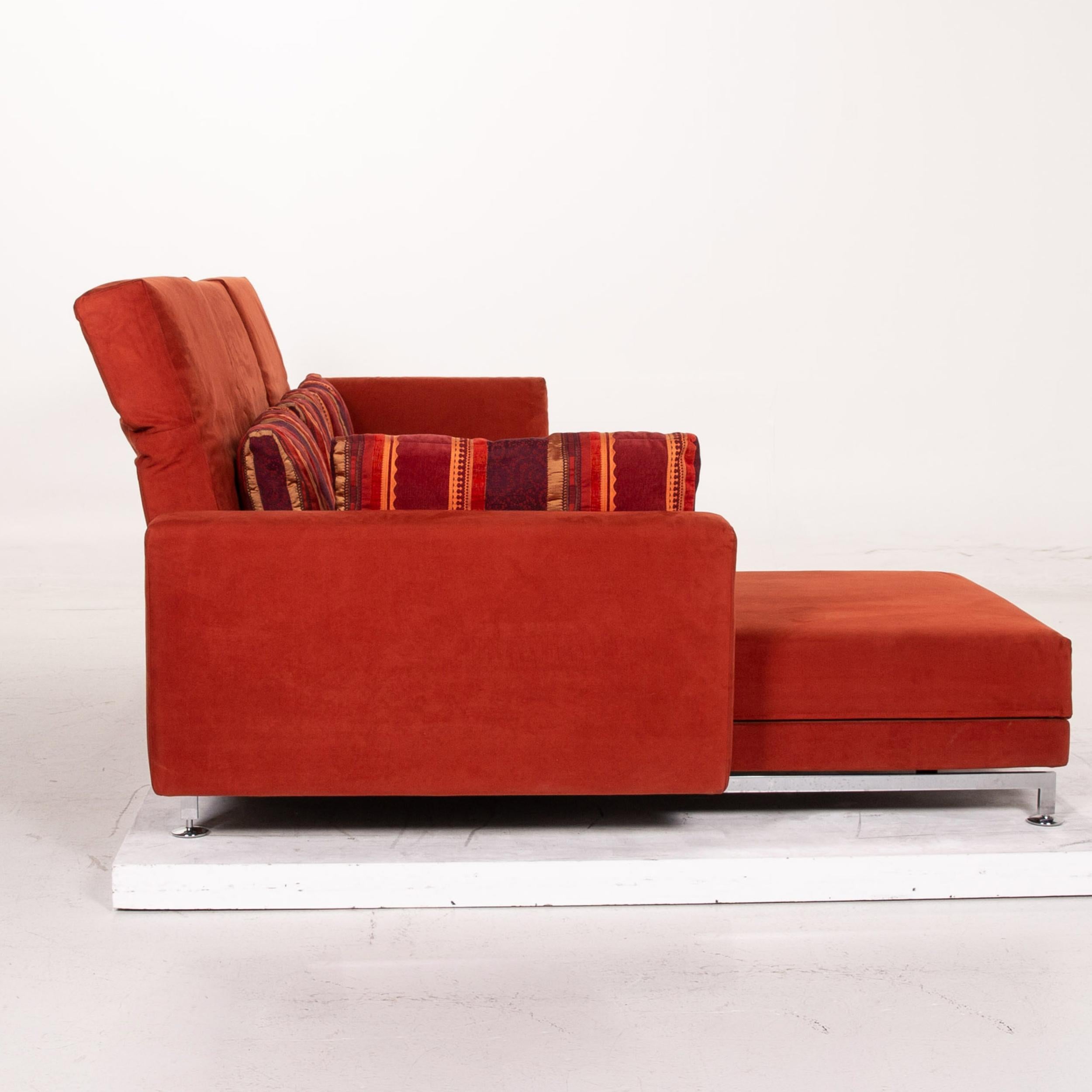 Brühl & Sippold Moule Alcantara Stoff Ecksofa Rot Sofa Funktion Relax 5