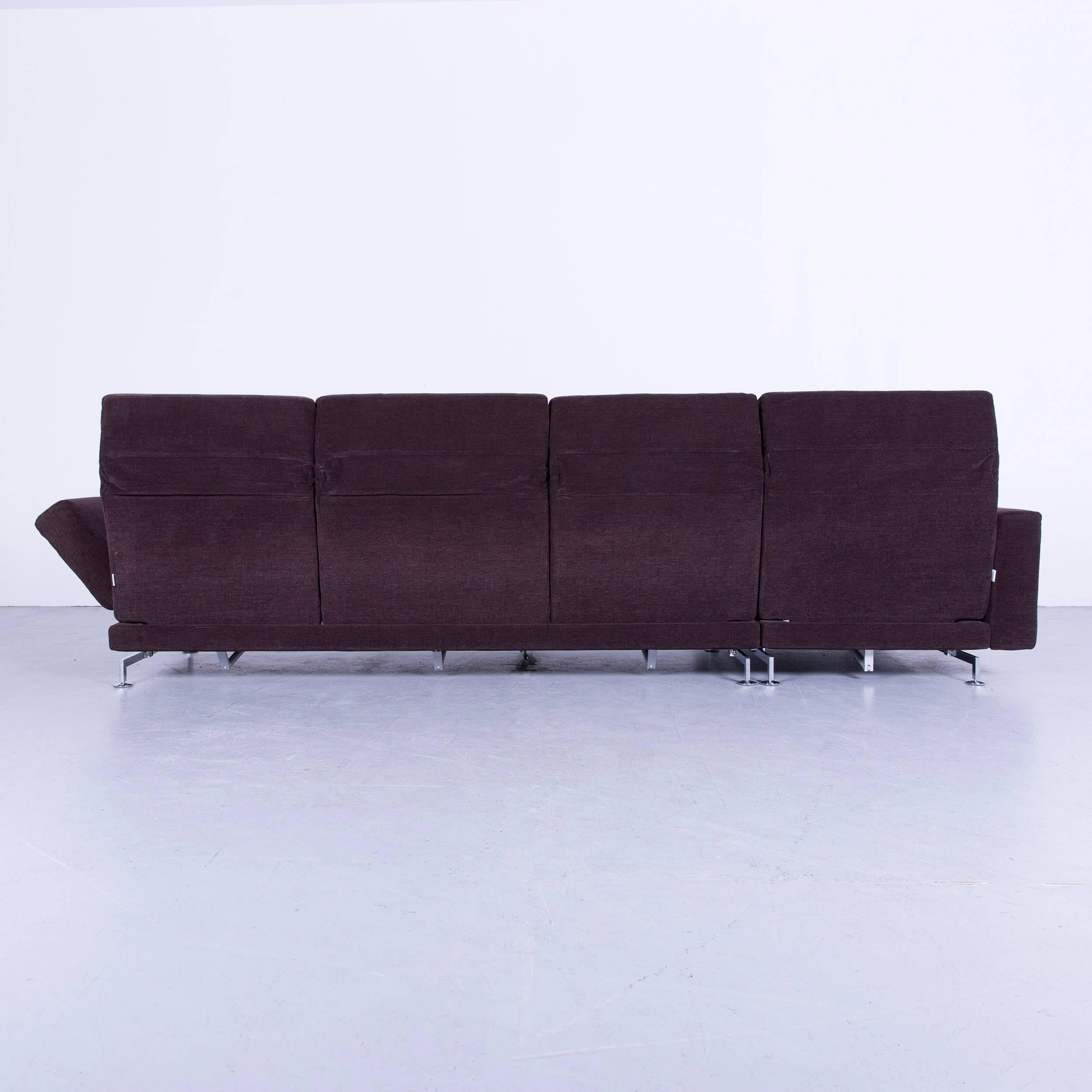 Brühl & Sippold Moule Designer Corner-Sofa Brown Couch Fabric 10
