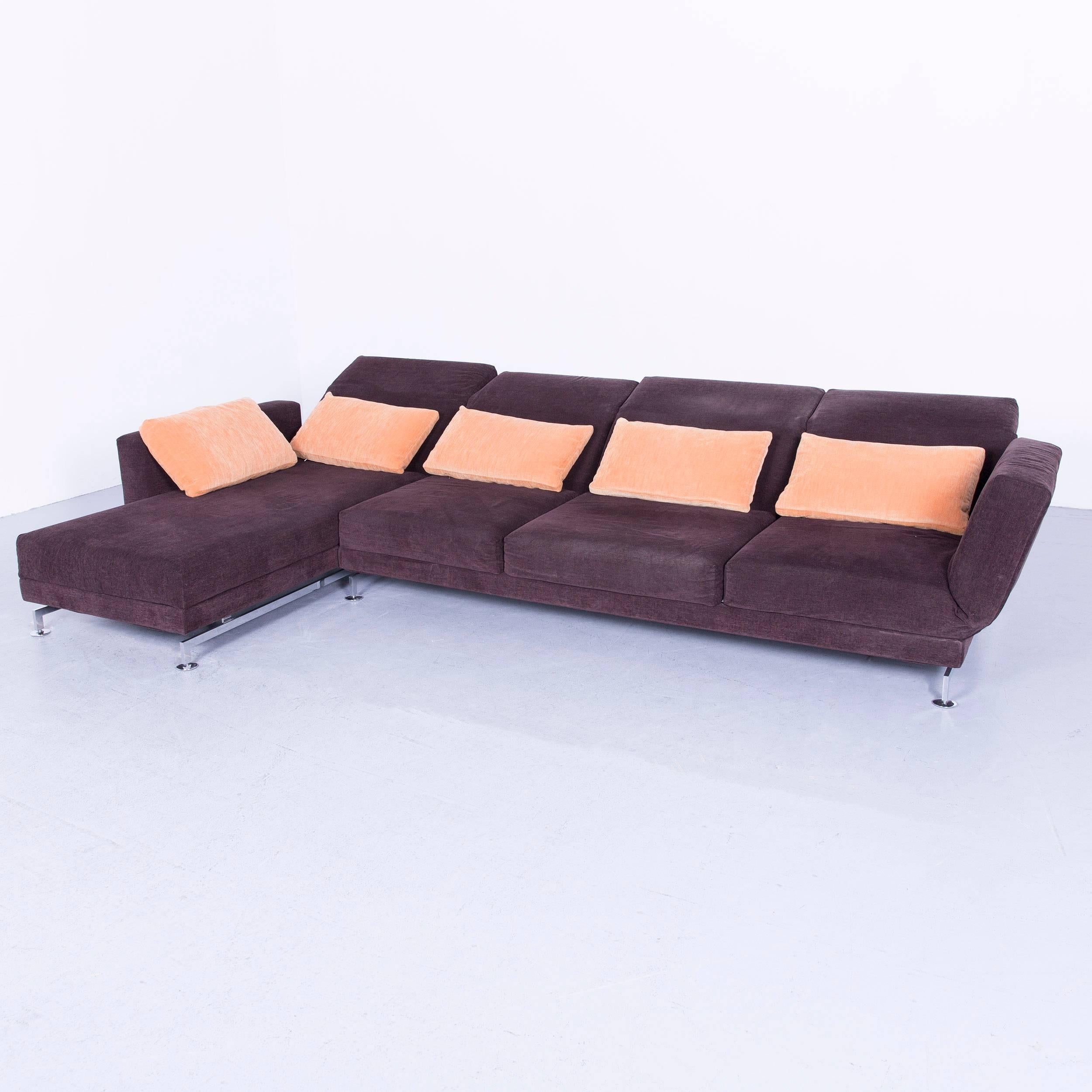 Contemporary Brühl & Sippold Moule Designer Corner-Sofa Brown Couch Fabric