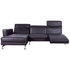 Used Brühl 
Sippold Moule Designer Corner-Sofa Brown Couch Recliner