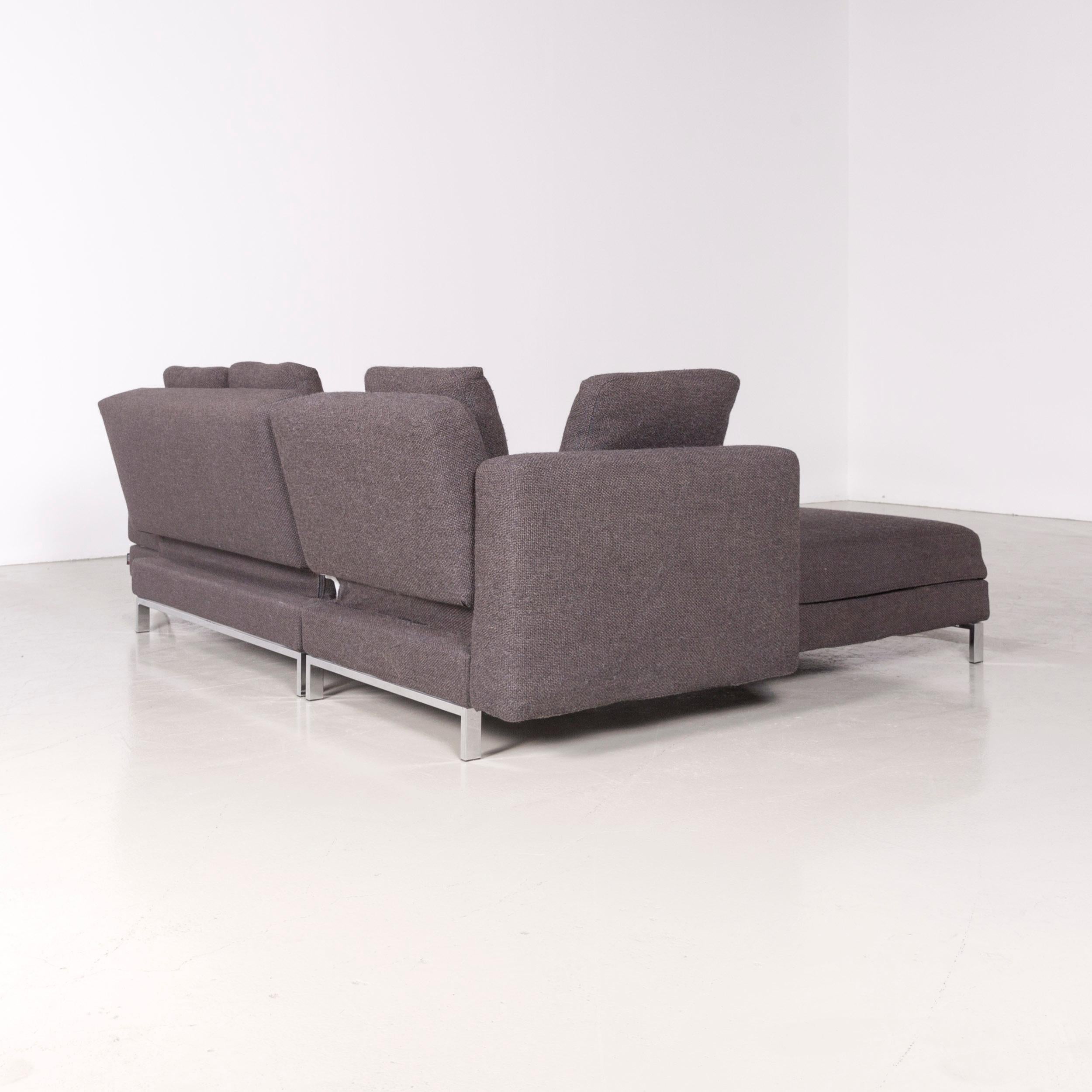 Brühl & Sippold Moule Designer Corner-Sofa Grey Fabric For Sale 4