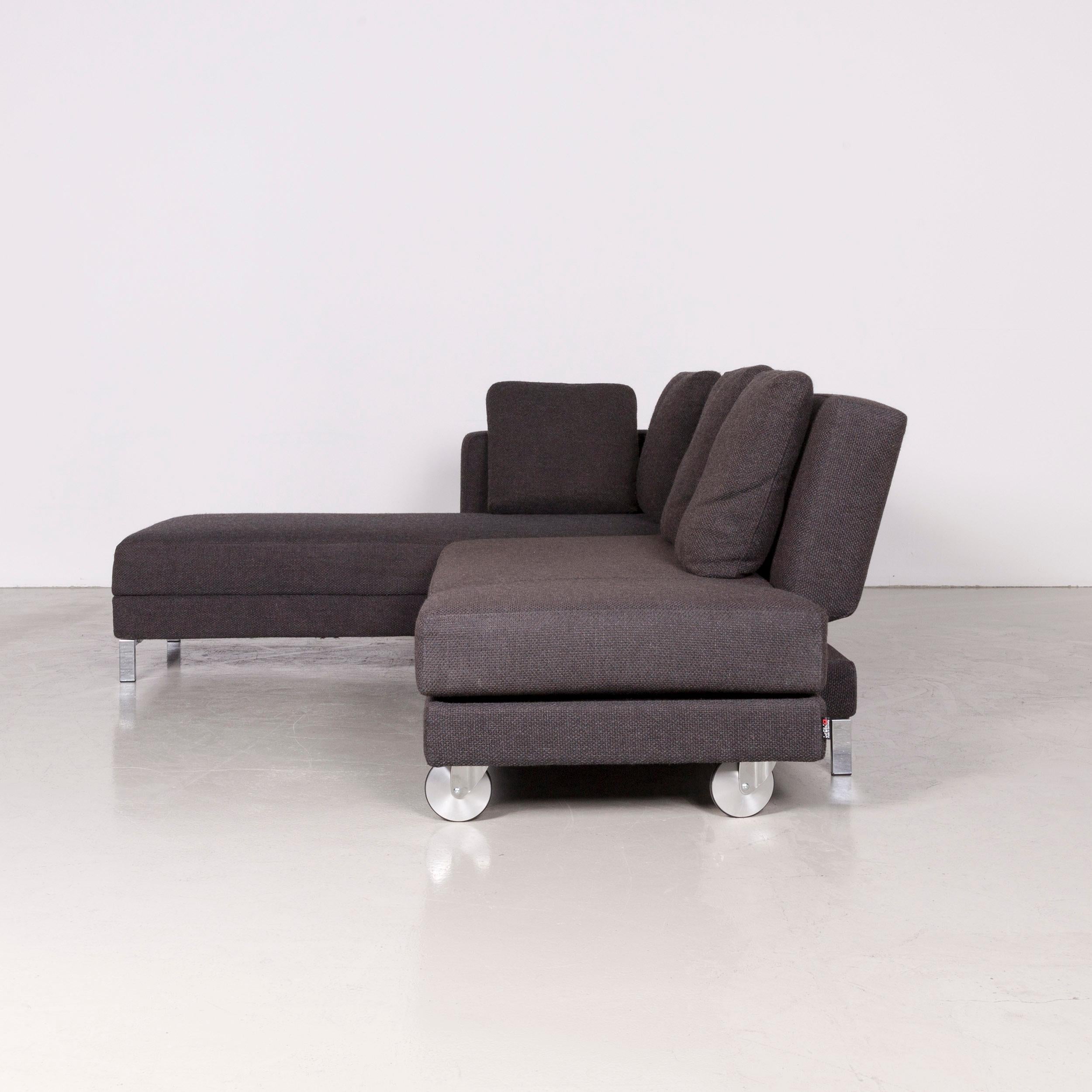 Brühl & Sippold Moule Designer Corner-Sofa Grey Fabric For Sale 5