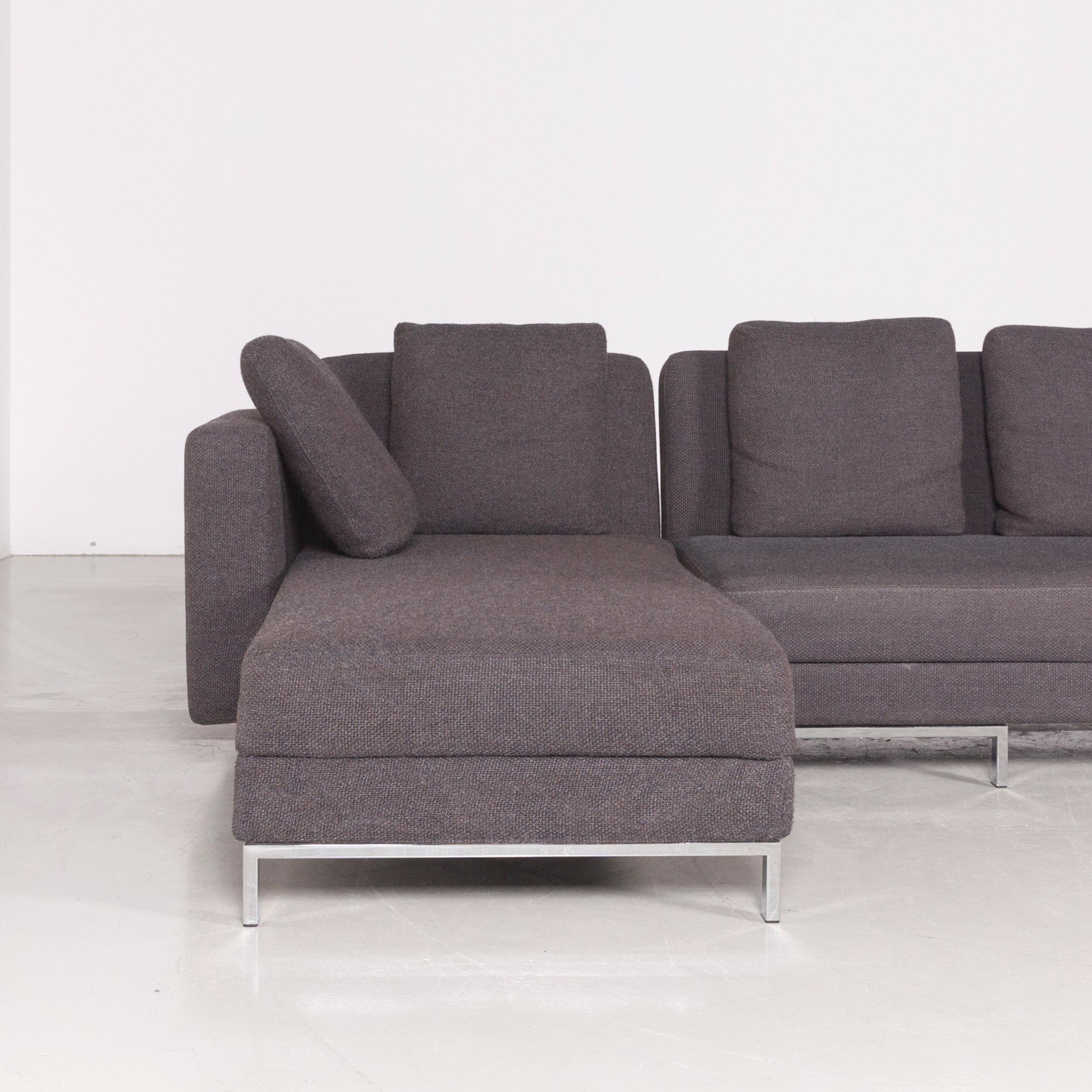 Brühl & Sippold Moule Designer Corner-Sofa Grey Fabric In Excellent Condition For Sale In Cologne, DE
