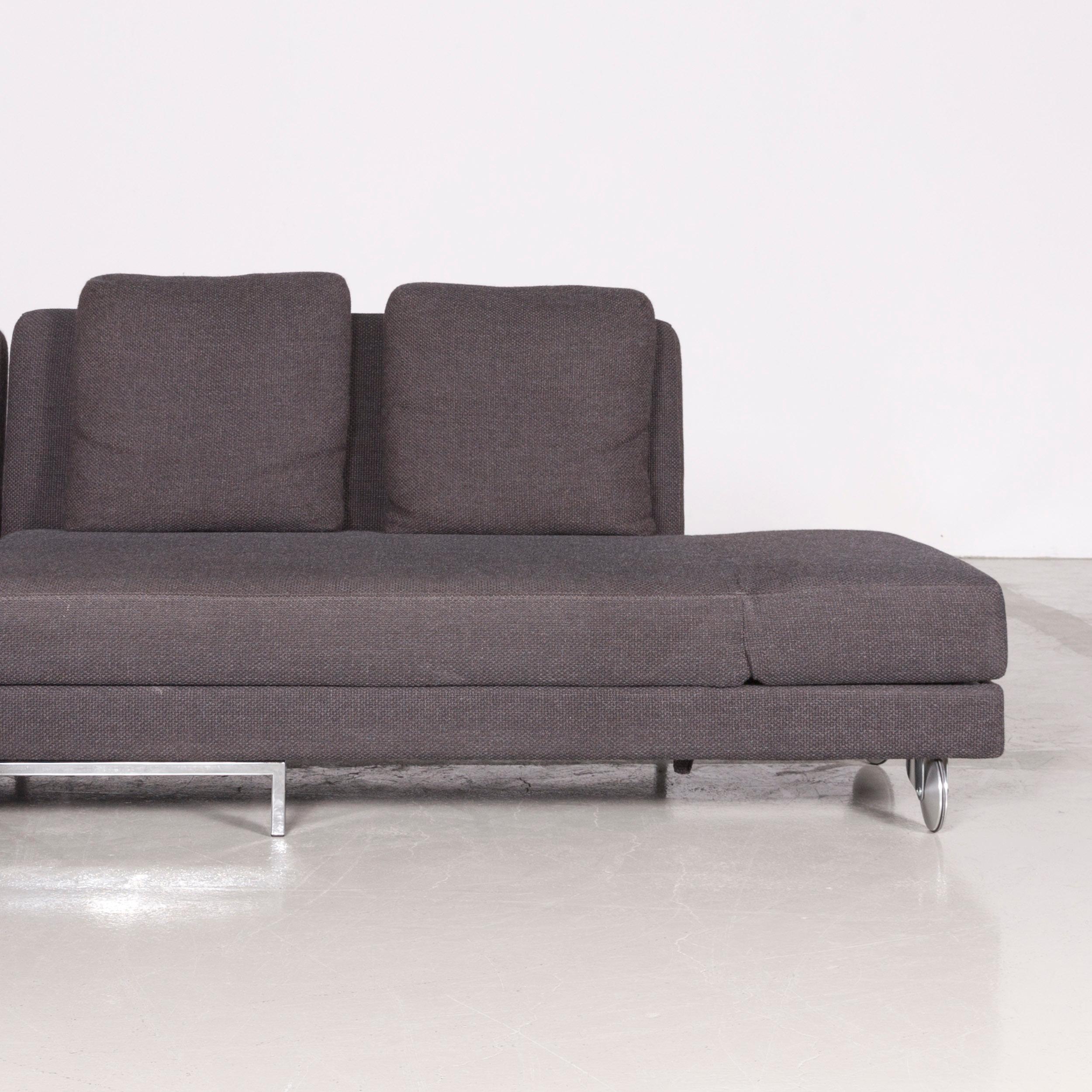 Contemporary Brühl & Sippold Moule Designer Corner-Sofa Grey Fabric For Sale