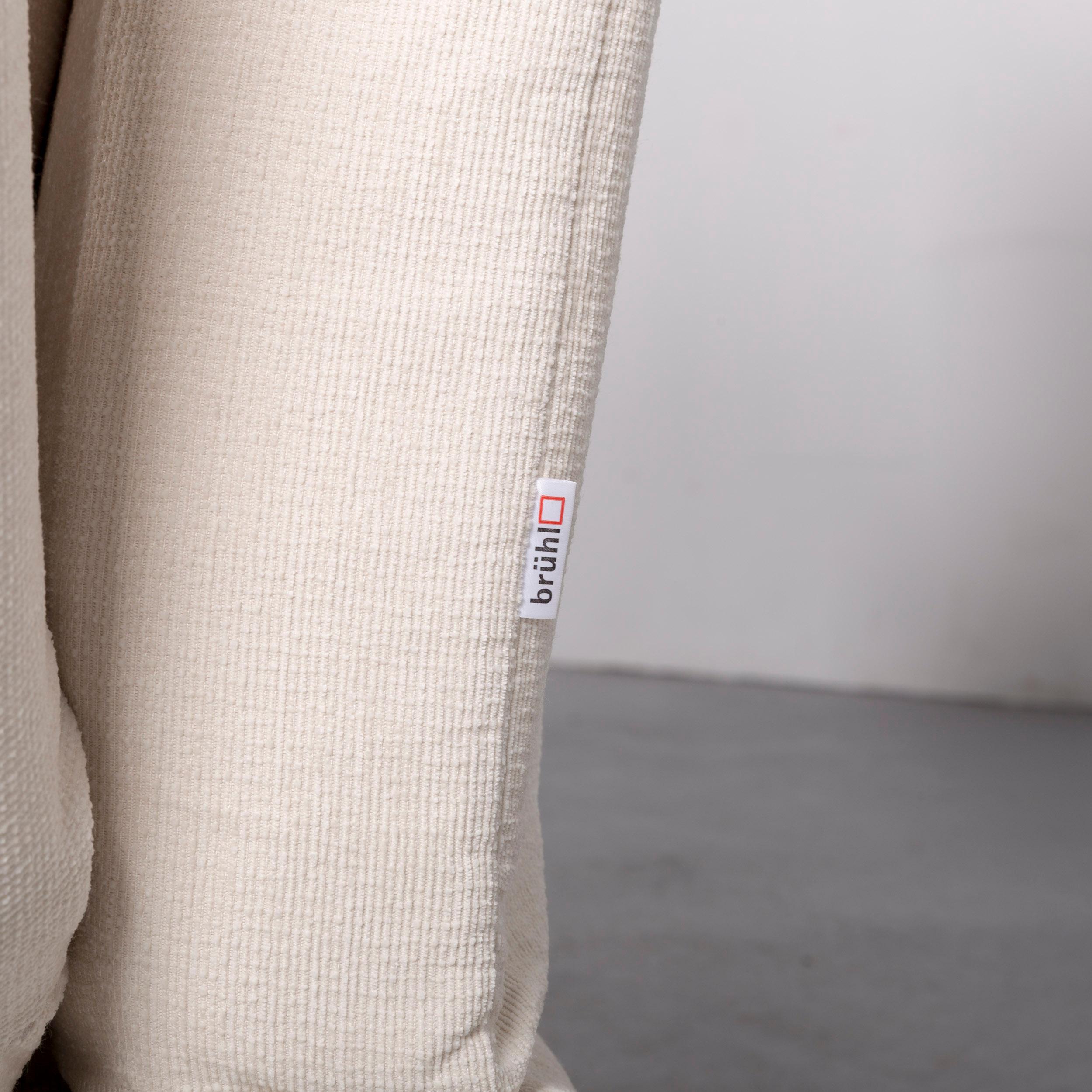 Brühl & Sippold Moule Designer Corner-Sofa Off-White Fabric For Sale 6