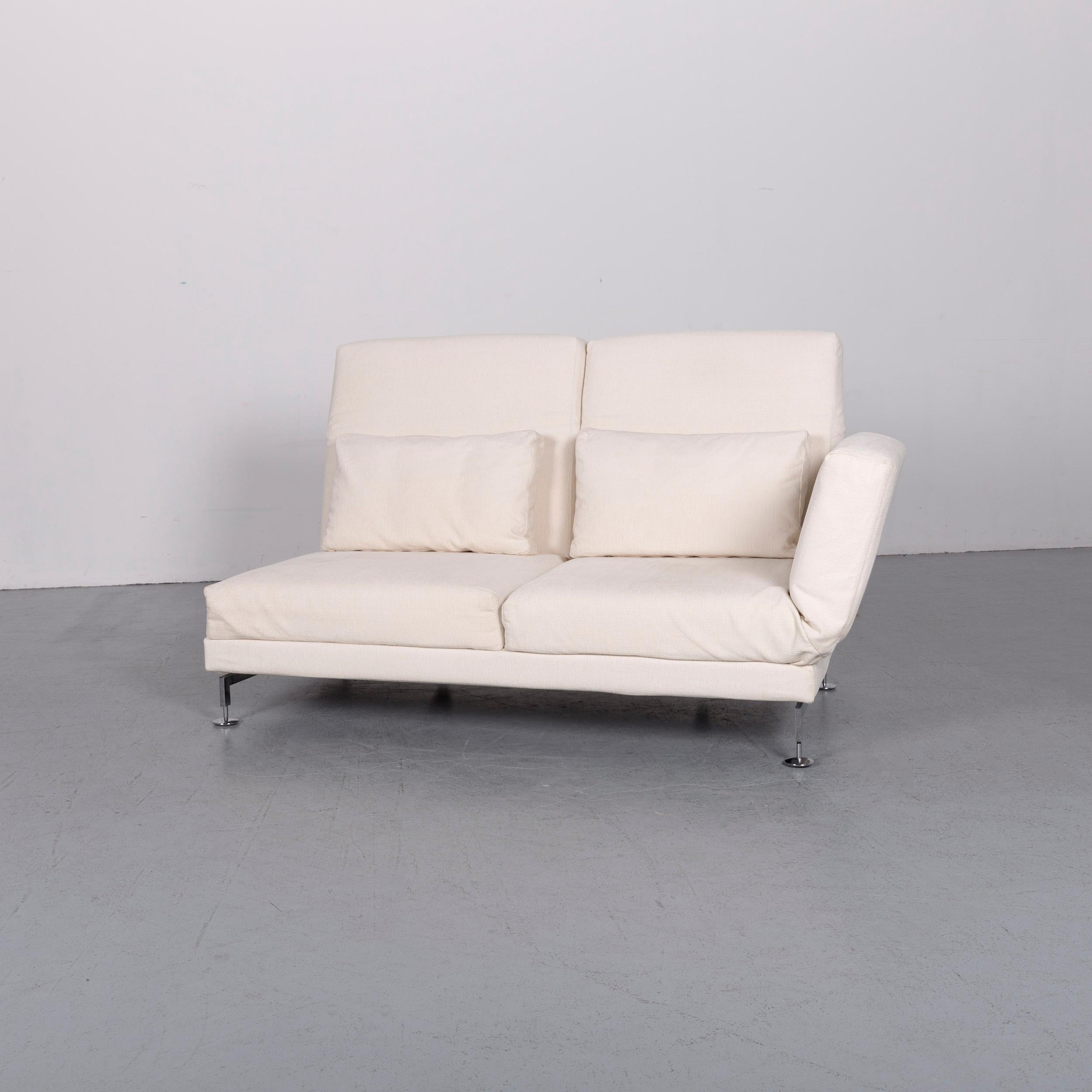 Brühl & Sippold Moule Designer Corner-Sofa Off-White Fabric For Sale 7