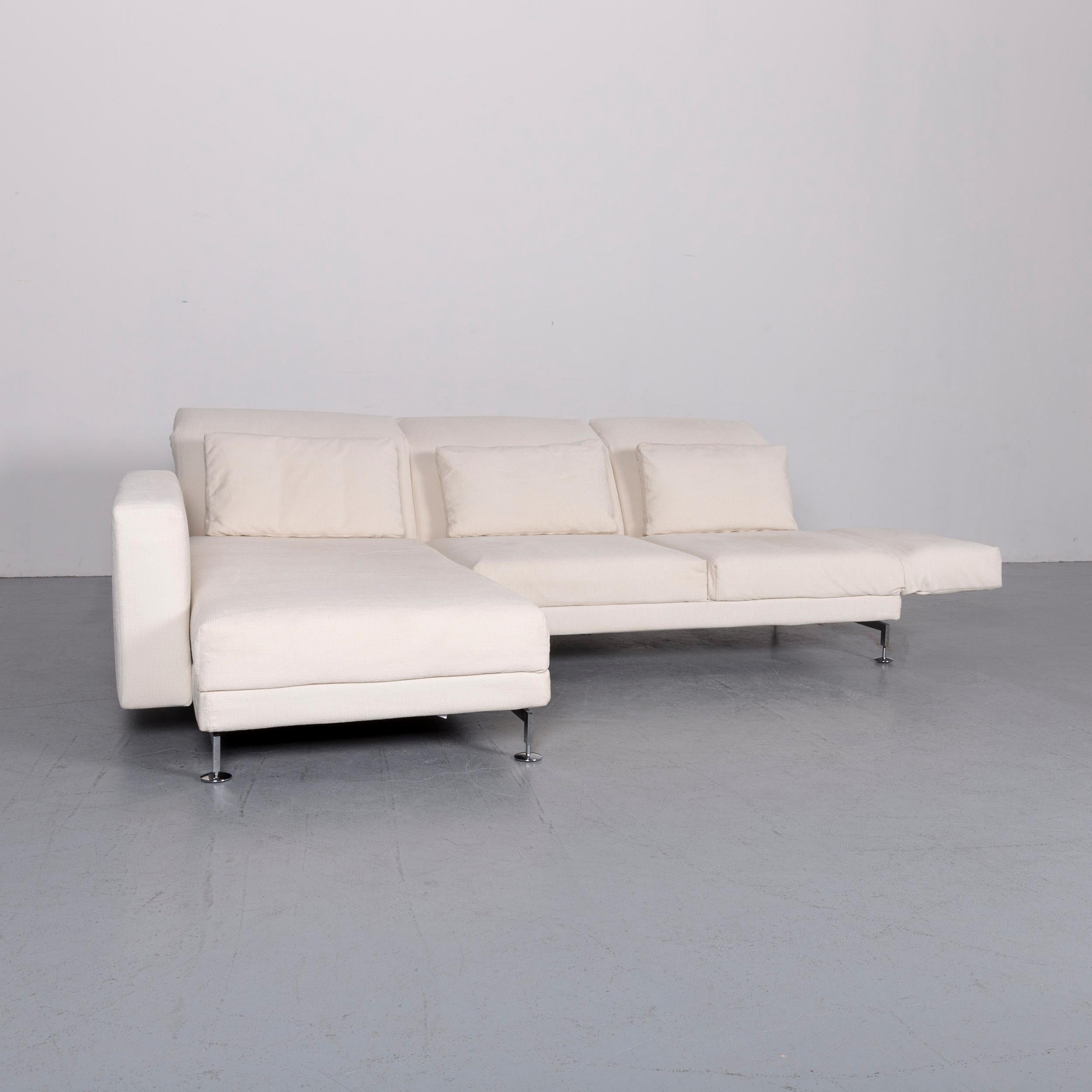 Brühl & Sippold Moule Designer Corner-Sofa Off-White Fabric In Excellent Condition For Sale In Cologne, DE