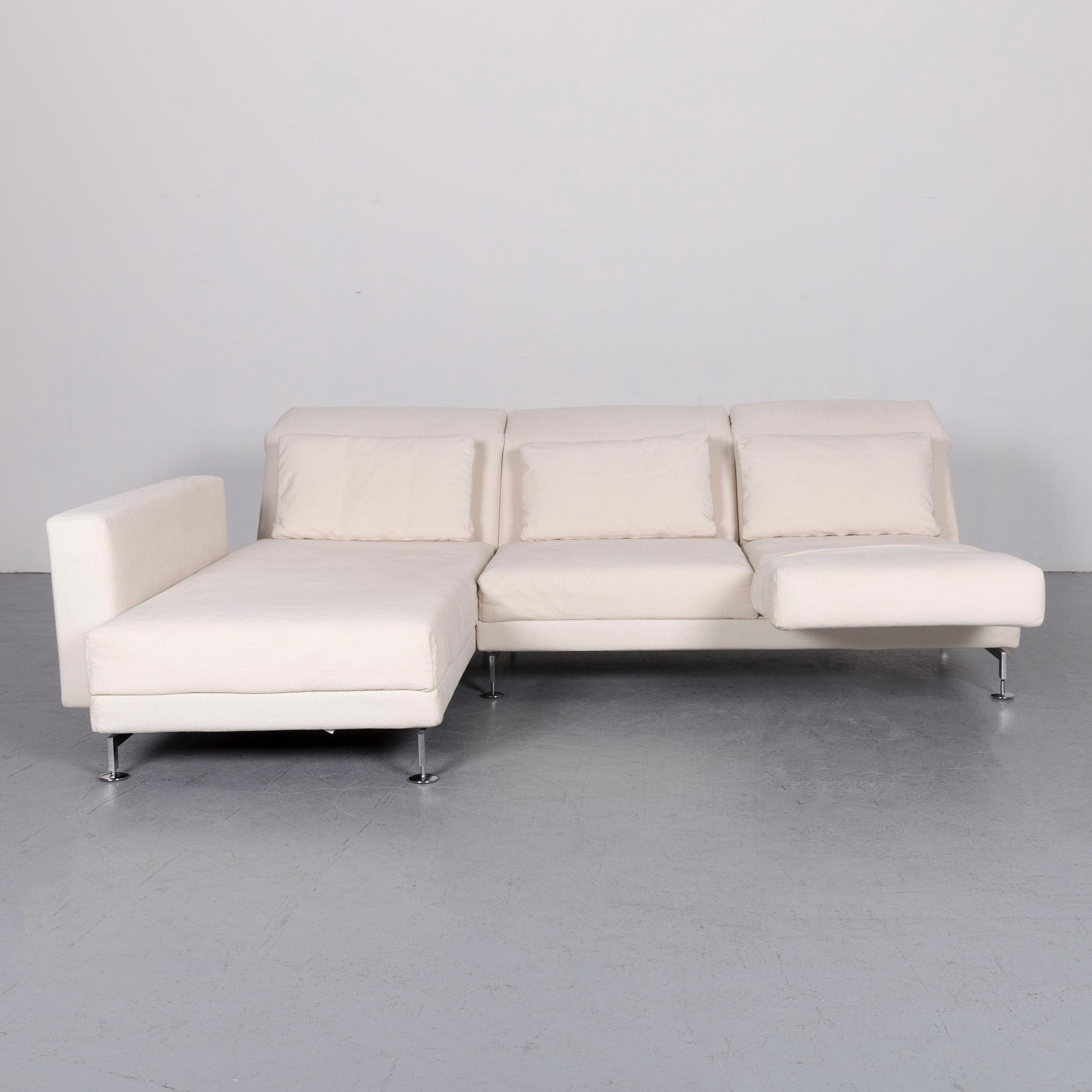 Contemporary Brühl & Sippold Moule Designer Corner-Sofa Off-White Fabric For Sale