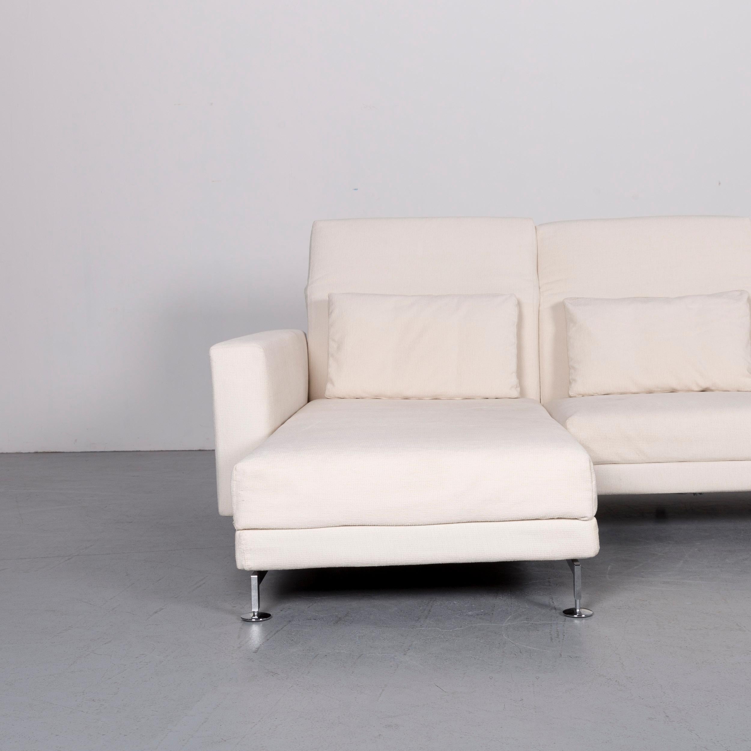 Brühl & Sippold Moule Designer Corner-Sofa Off-White Fabric For Sale 1