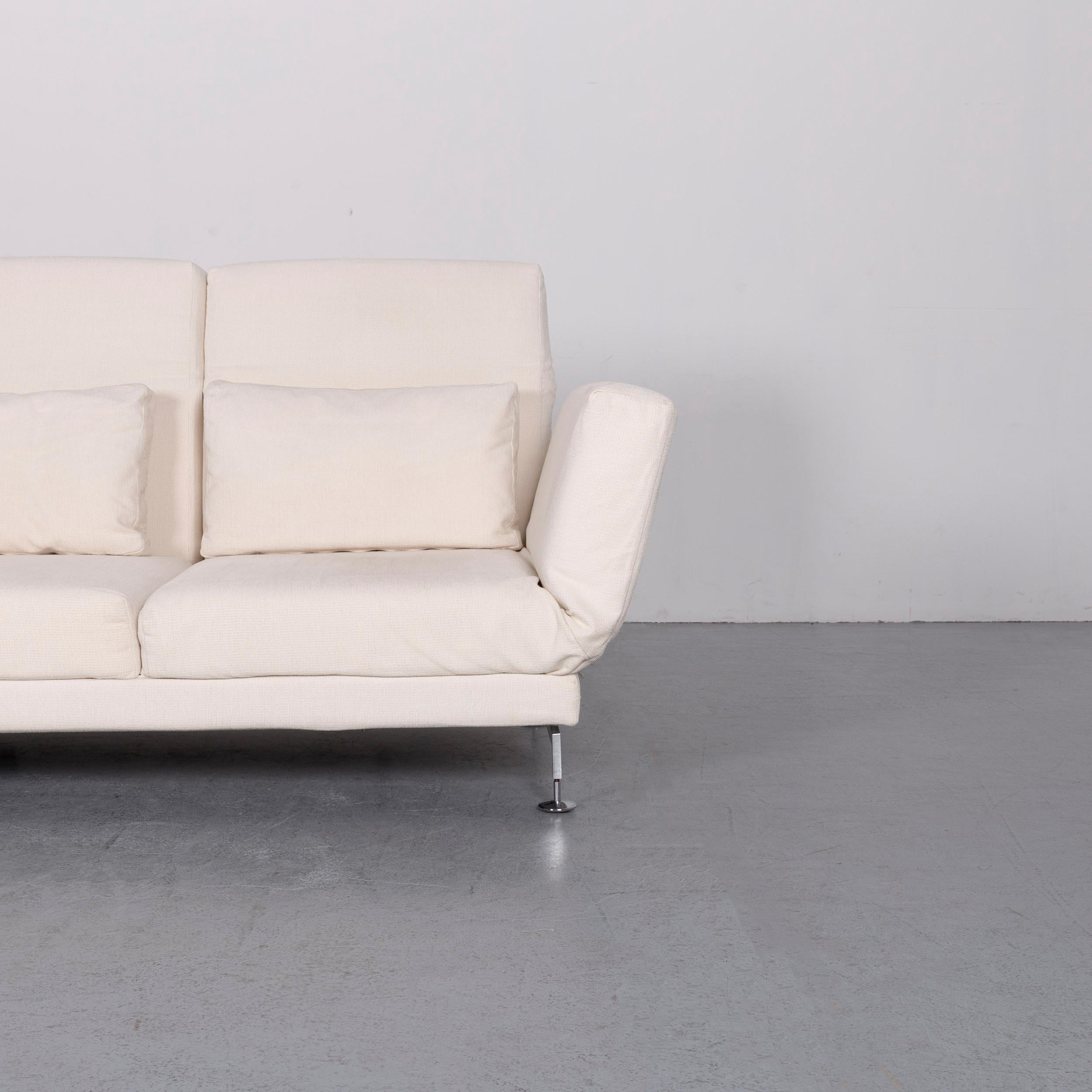 Brühl & Sippold Moule Designer Corner-Sofa Off-White Fabric For Sale 2