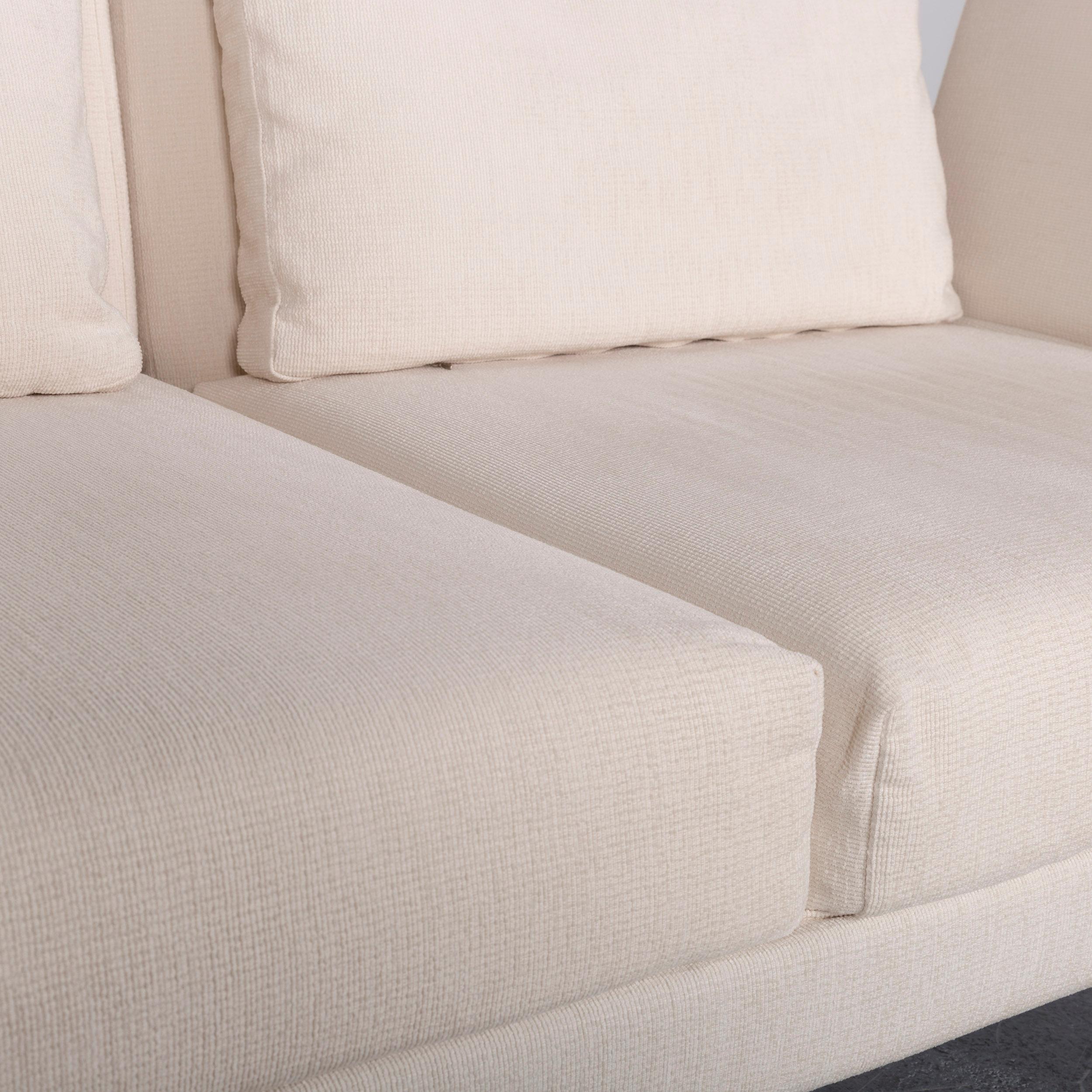 Brühl & Sippold Moule Designer Corner-Sofa Off-White Fabric For Sale 3