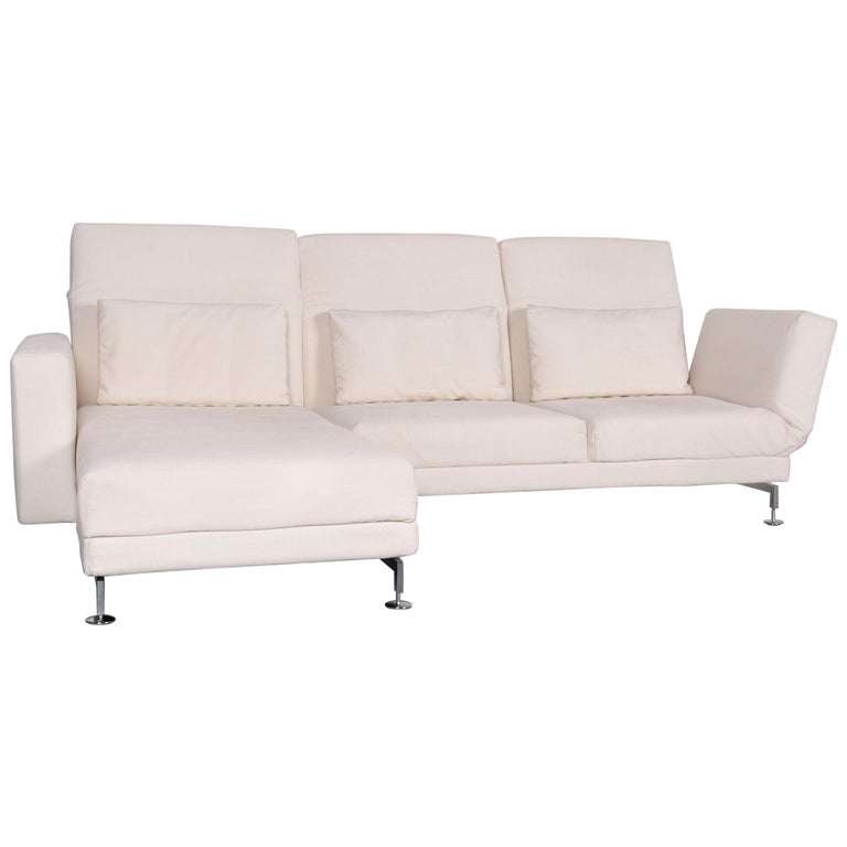 Brühl and Sippold Moule Designer CornerSofa OffWhite Fabric For Sale